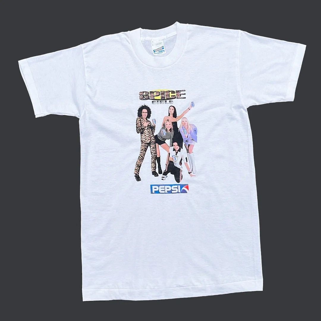 Vintage Spice Girls 97 90s Vtg Spice World Pepsi Movie Promo T-Shirt Size US M / EU 48-50 / 2 - 1 Thumbnail