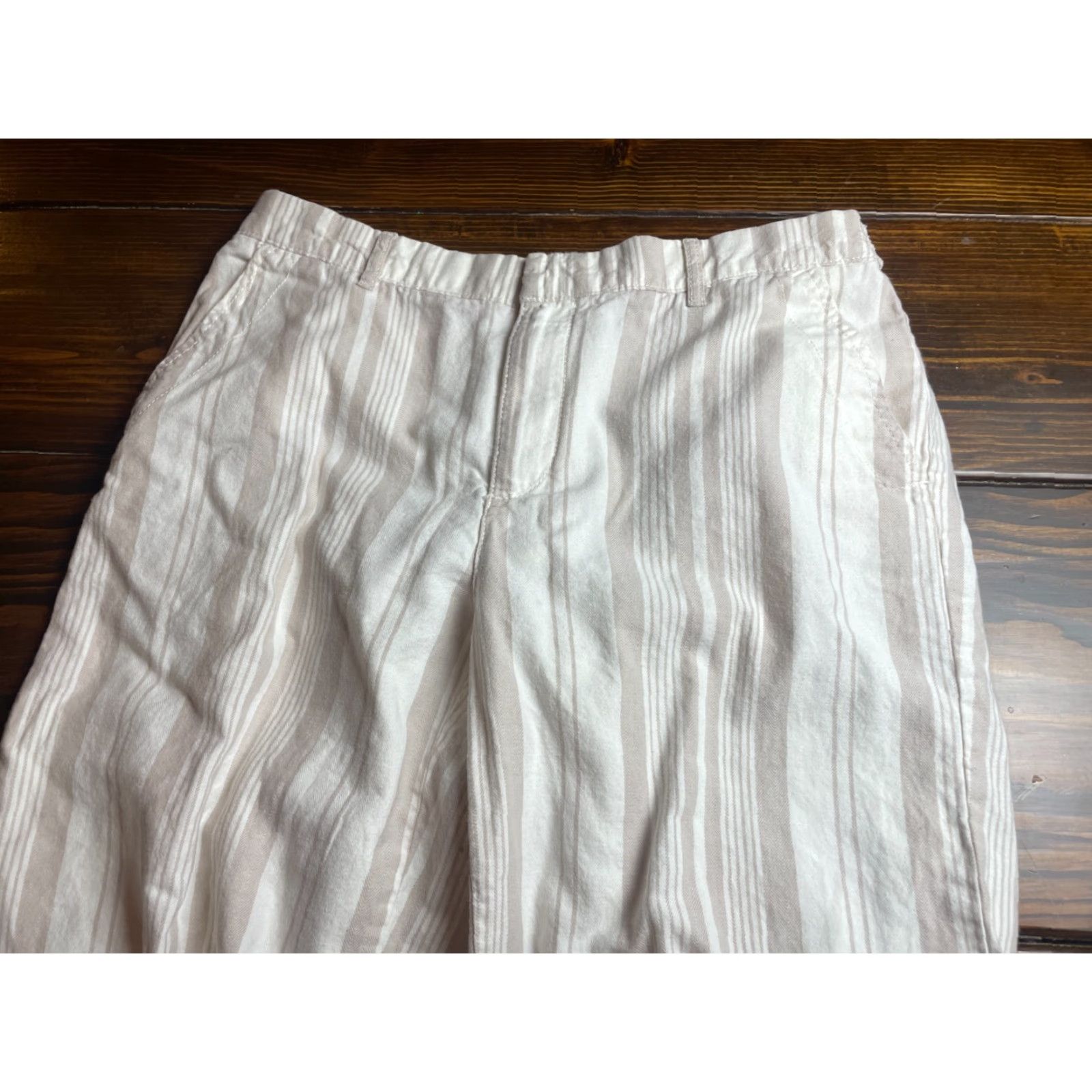 Tommy Hilfiger Tommy Hilfiger Cropped Pants Women's Size 8 White Tan Pockets Ankle Length Cropped Pants Size 30" / US 8 / IT 44 - 7 Thumbnail
