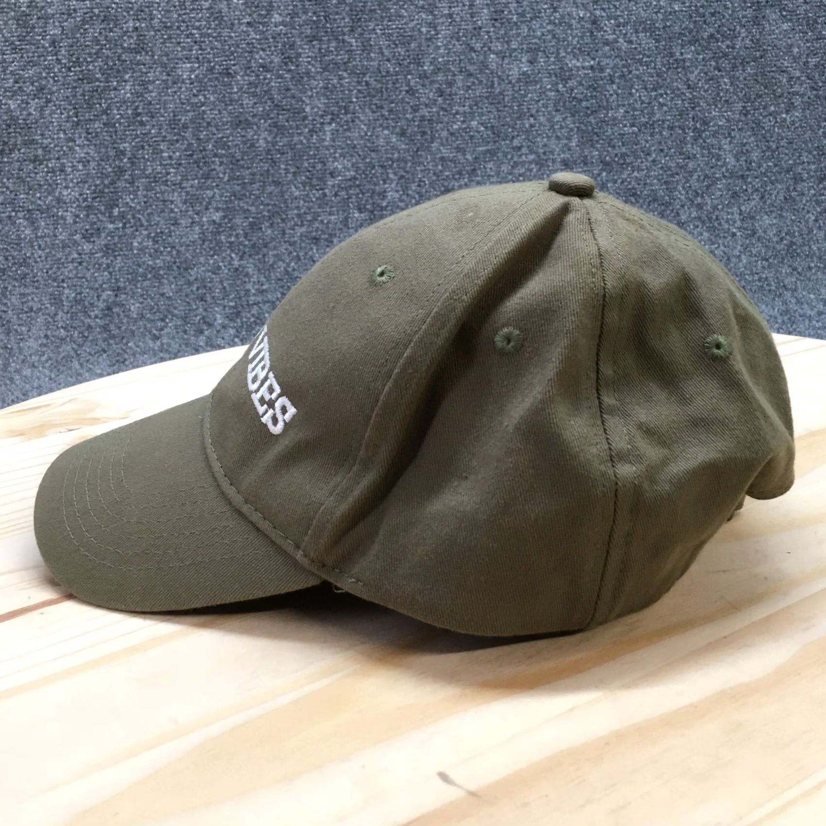 VIBE No Bad Vibes Madden NYC Baseball Cap Hat Mens Green OS Adjustable Curved Brim Size ONE SIZE - 4 Thumbnail