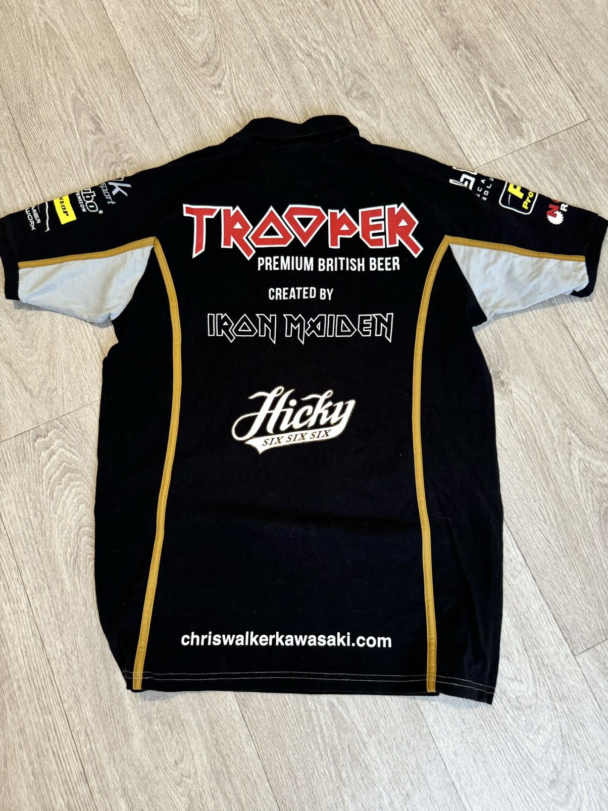 Vintage 🔷Vintage Peter Hickman Iron Maiden Trooper Polo T-shirt 90s🔷 Size US L / EU 52-54 / 3 - 7 Thumbnail