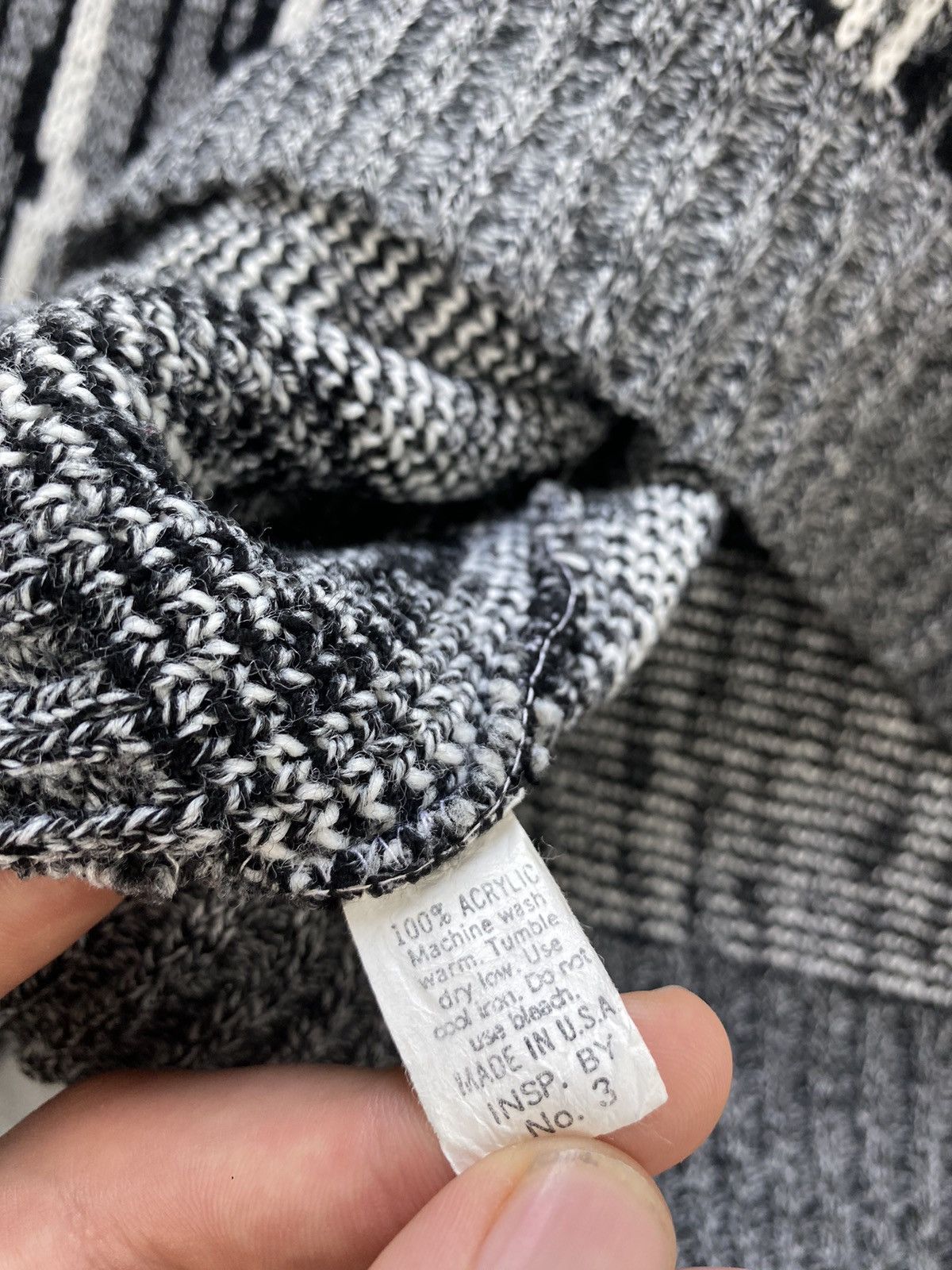 Other × Vintage Vintage 90s Acrylic Chunky Knit Grandpa Sweater USA Made Size US L / EU 52-54 / 3 - 3 Thumbnail
