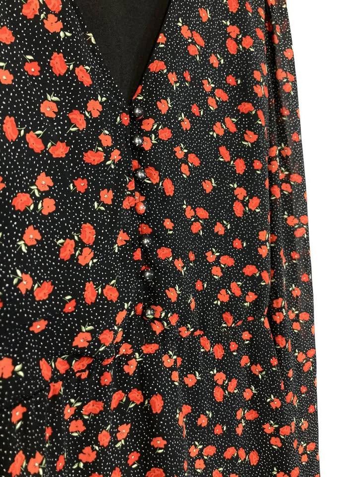 Designer Chic Floral Print Long Sleeve Dress Size XS / US 0-2 / IT 36-38 - 5 Thumbnail