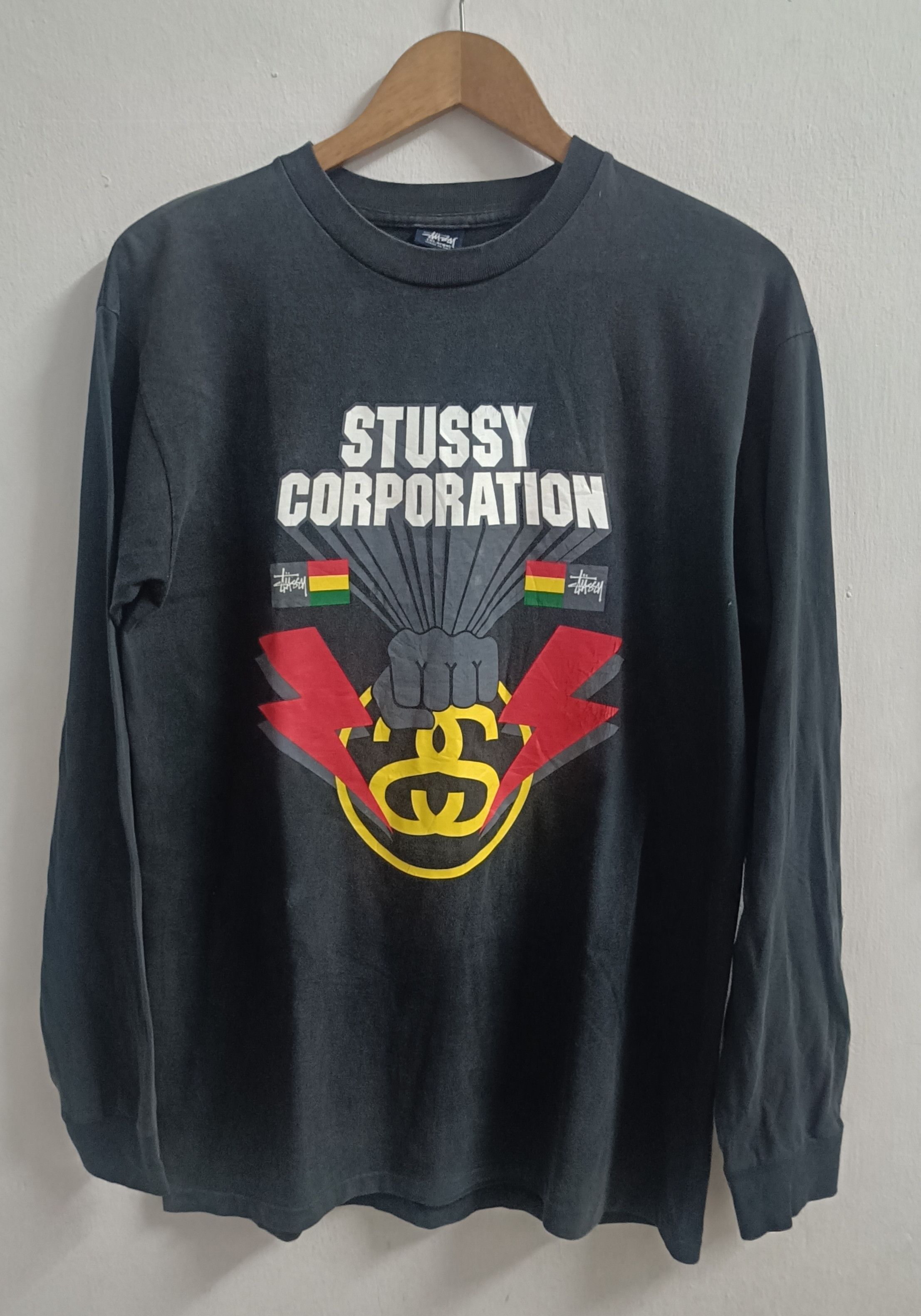 Stussy Stussy Basic stock Raglan thermal FW24 washed black