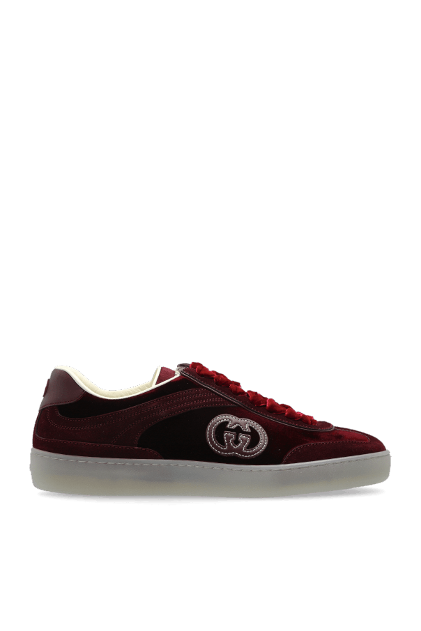 Gucci oc11z0226 Women's G75 Sneakers in Burgundy Size US 9 / IT 39 - 1 Thumbnail