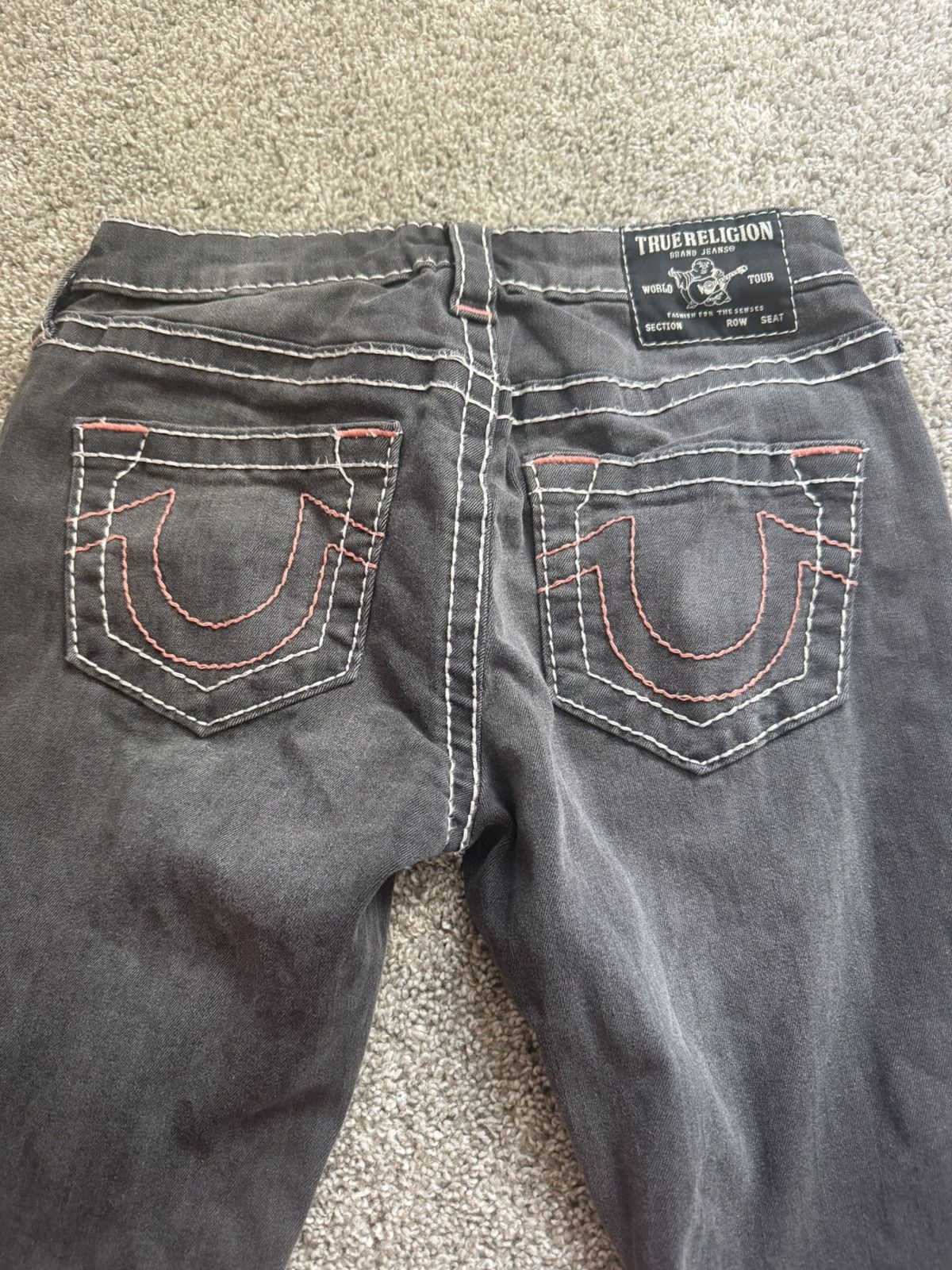 True Religion Grey flared true religion with white stitching Size 25" / US 0 / IT 36 - 1 Thumbnail