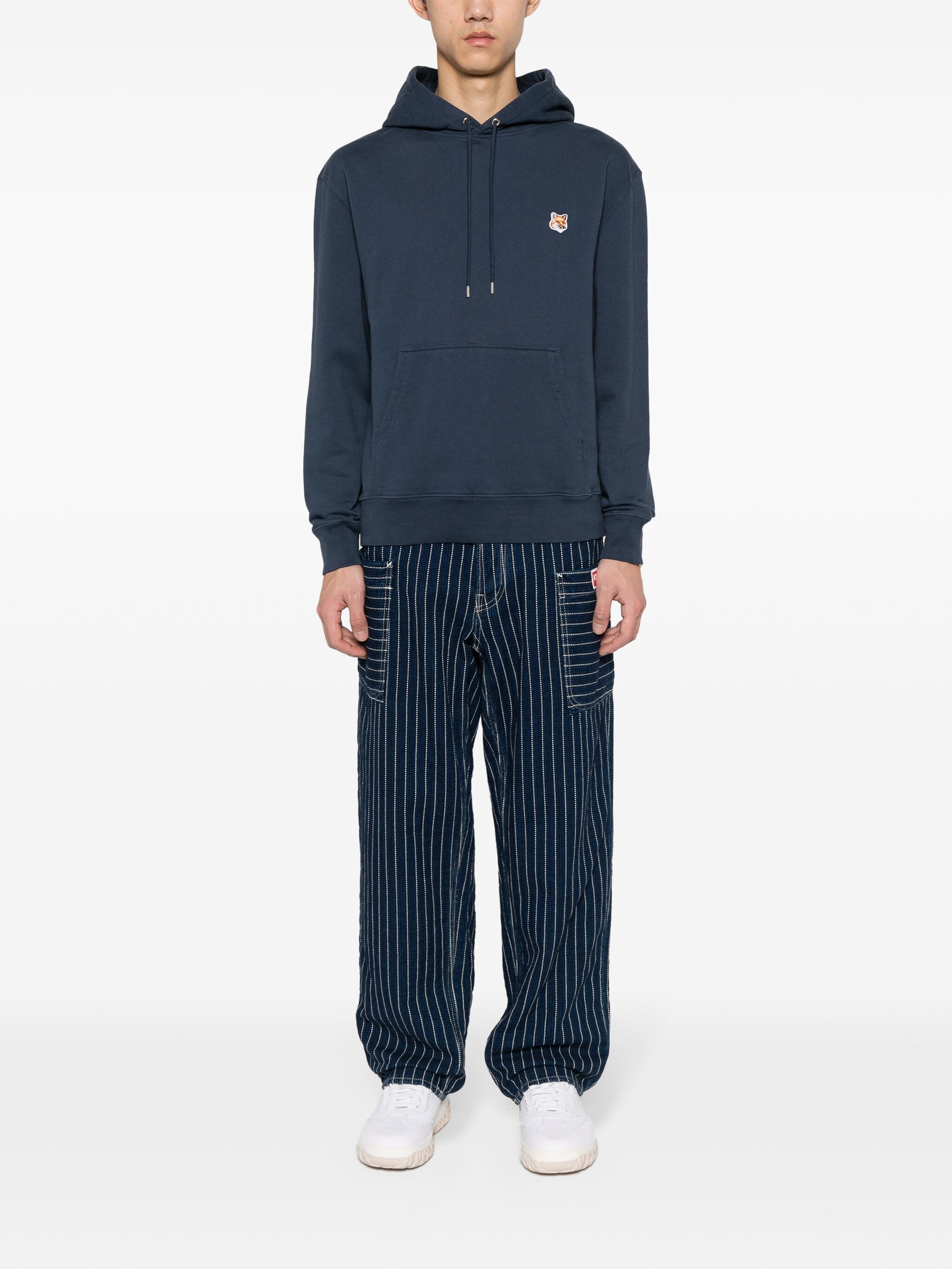Maison Kitsune o1s22i1n1124 Fox Head Hoodie in Blue Size US S / EU 44-46 / 1 - 2 Thumbnail