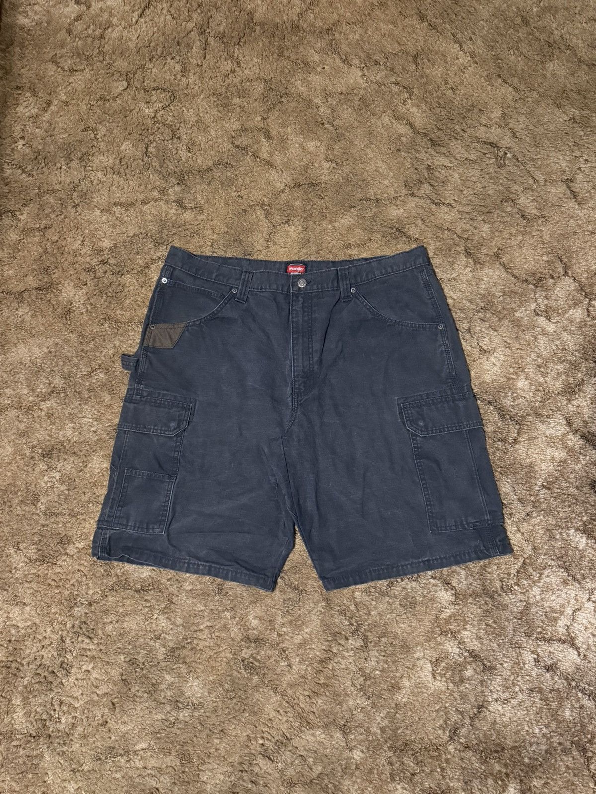 Wrangler Wrangler Workwear Cargo Carpenter Shorts Navy Blue Mens 38 Size US 38 / EU 54 - 3 Thumbnail