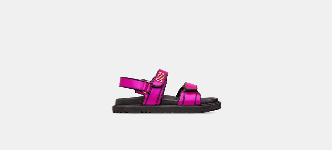 image of Dior O1W1Db10524 Sandals In Rani Pink & Black in Rani Pink/Black, Women's
