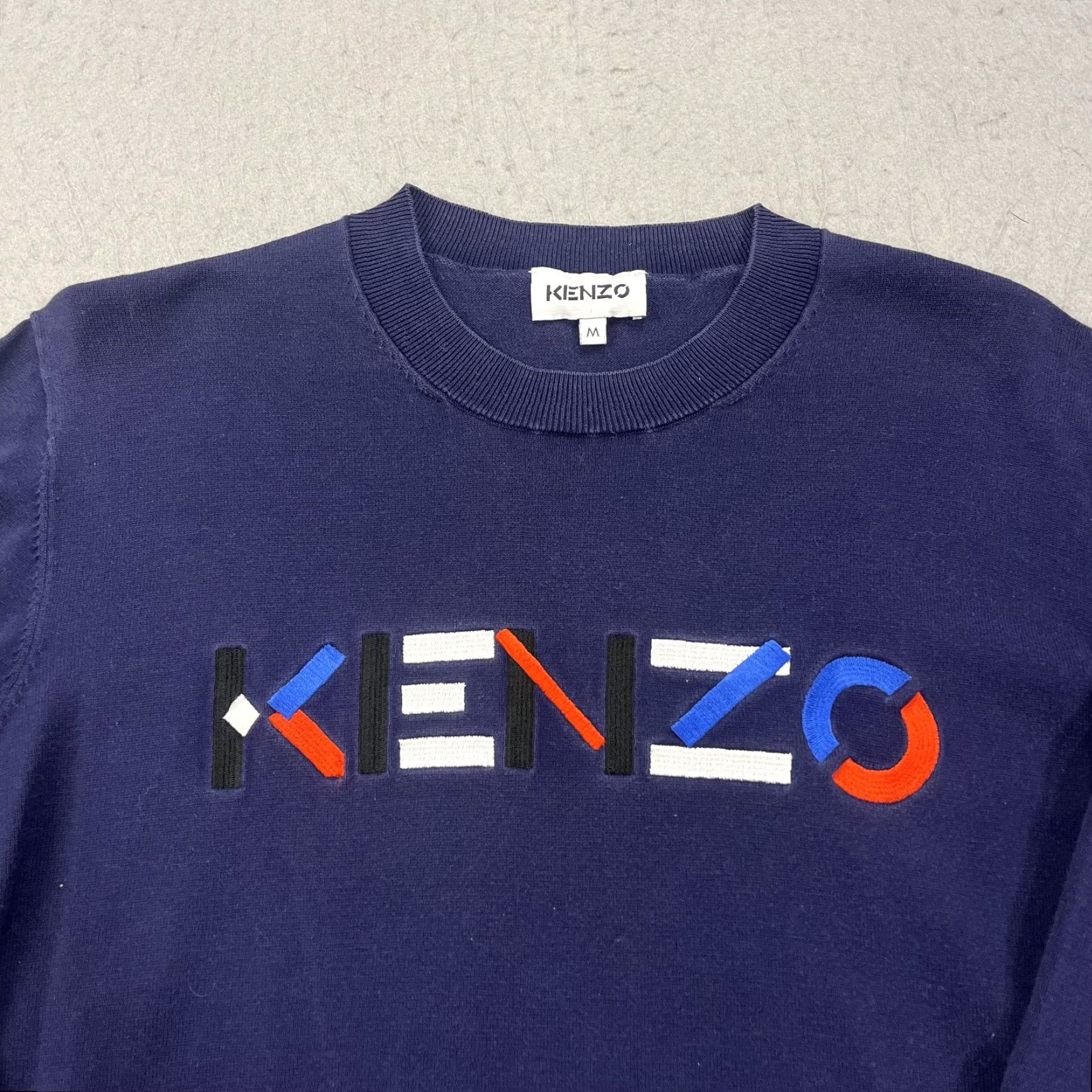 Kenzo KENZO Sweatshirt Mens Medium Blue Embroidered Logo Pullover Crewneck Designer Shirt Mens Size US M / EU 48-50 / 2 - 2 Thumbnail