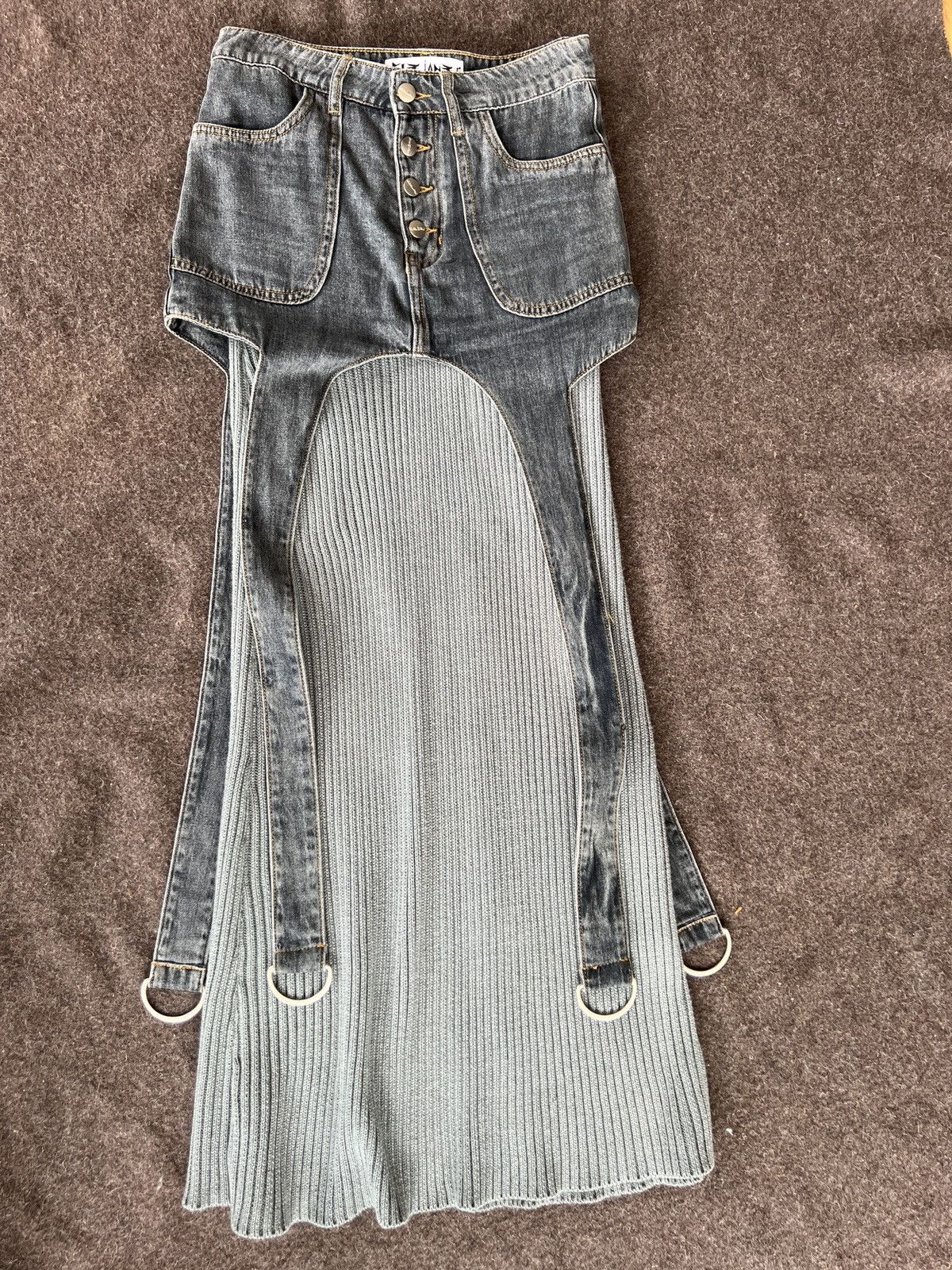 Cleioner Hybrid Denim Knit Skirt | Grailed