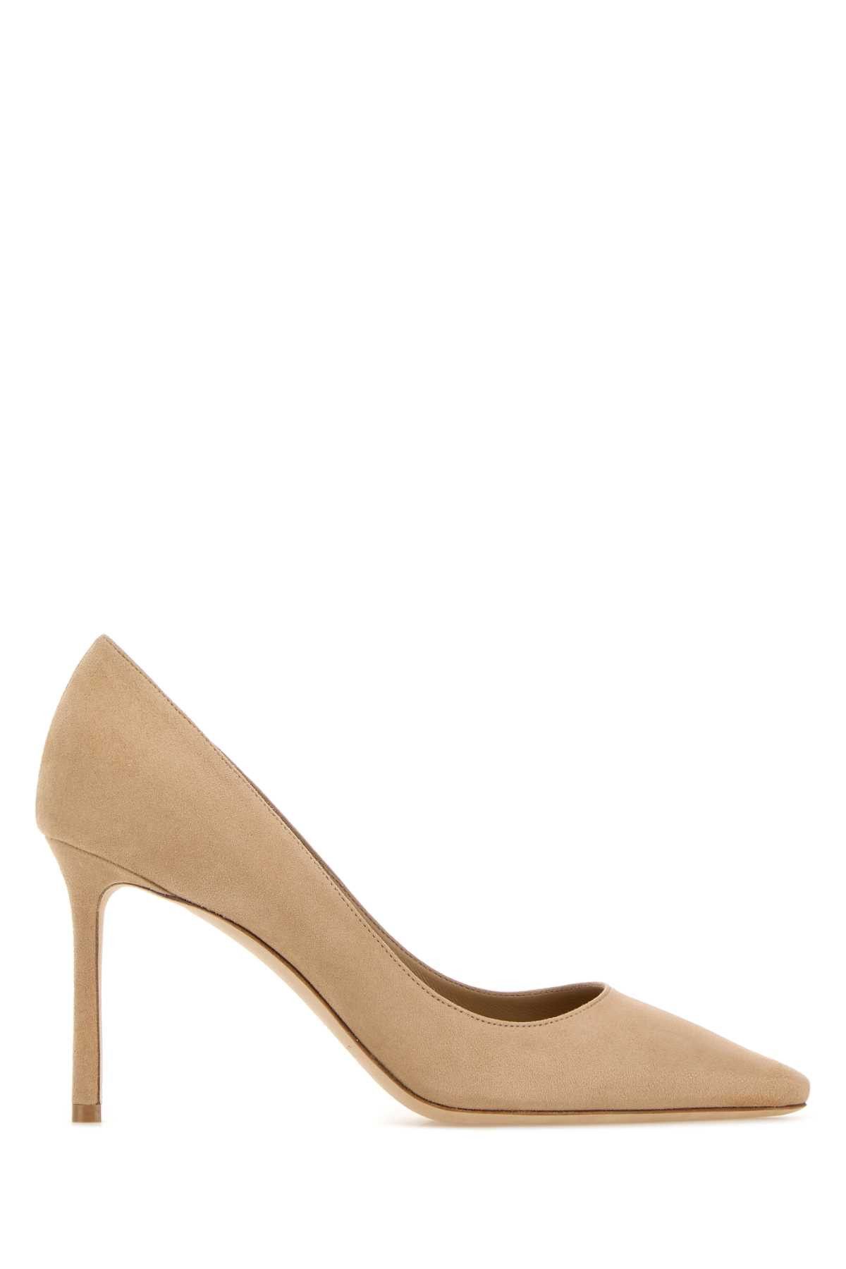 Jimmy Choo Beige Suede Romy 85 Pumps Size US 9 / IT 39 - 1 Thumbnail