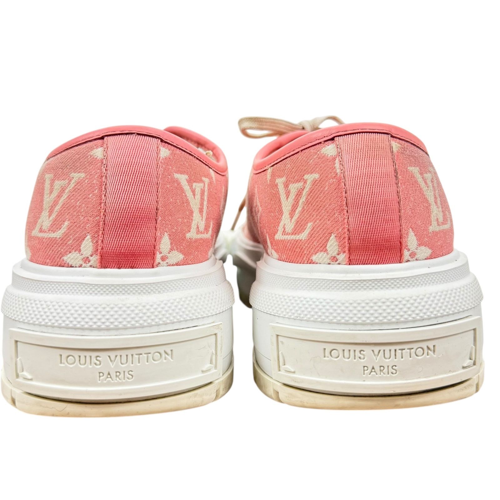 Louis Vuitton Louis Vuitton Monogram Pink Cotton Denim Low Top Sneakers 42 Size US 12 / IT 42 - 5 Thumbnail