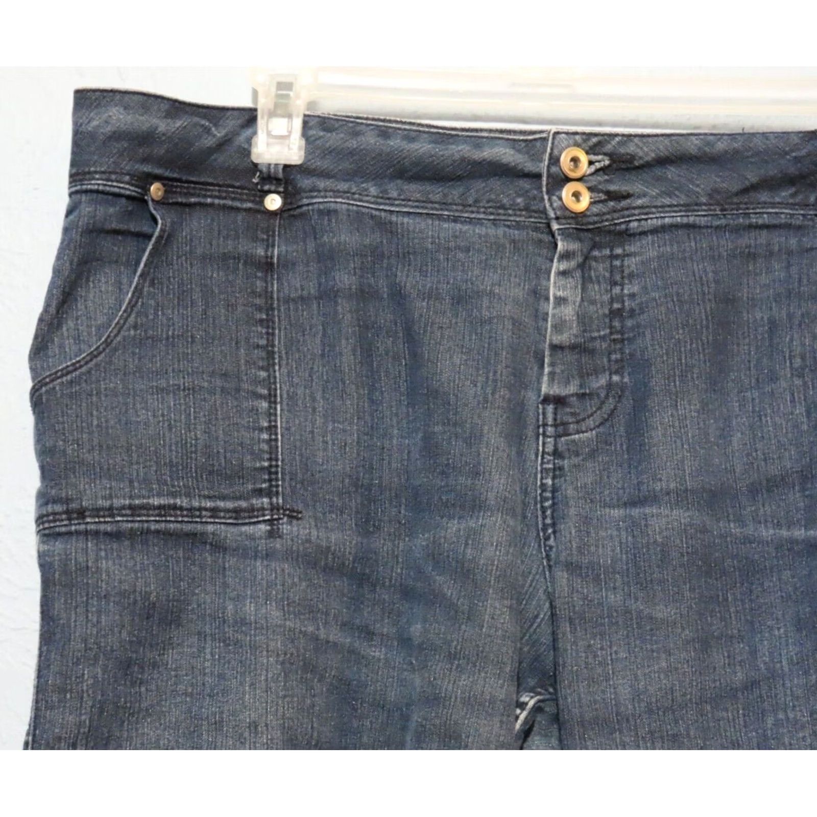 Vintage Wah Jeans Women's Denim Jean Shorts Blue 20 Regular High Rise Zipper Cotton Blend Vintage No Pattern Debut: 0 Size 42" / US 20 - 4 Thumbnail