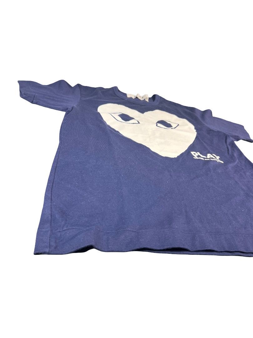 Comme des Garcons COMME des GARÇONS PLAY Big Heart Logo Tee Navy Blue Size M Size US M / EU 48-50 / 2 - 3 Thumbnail