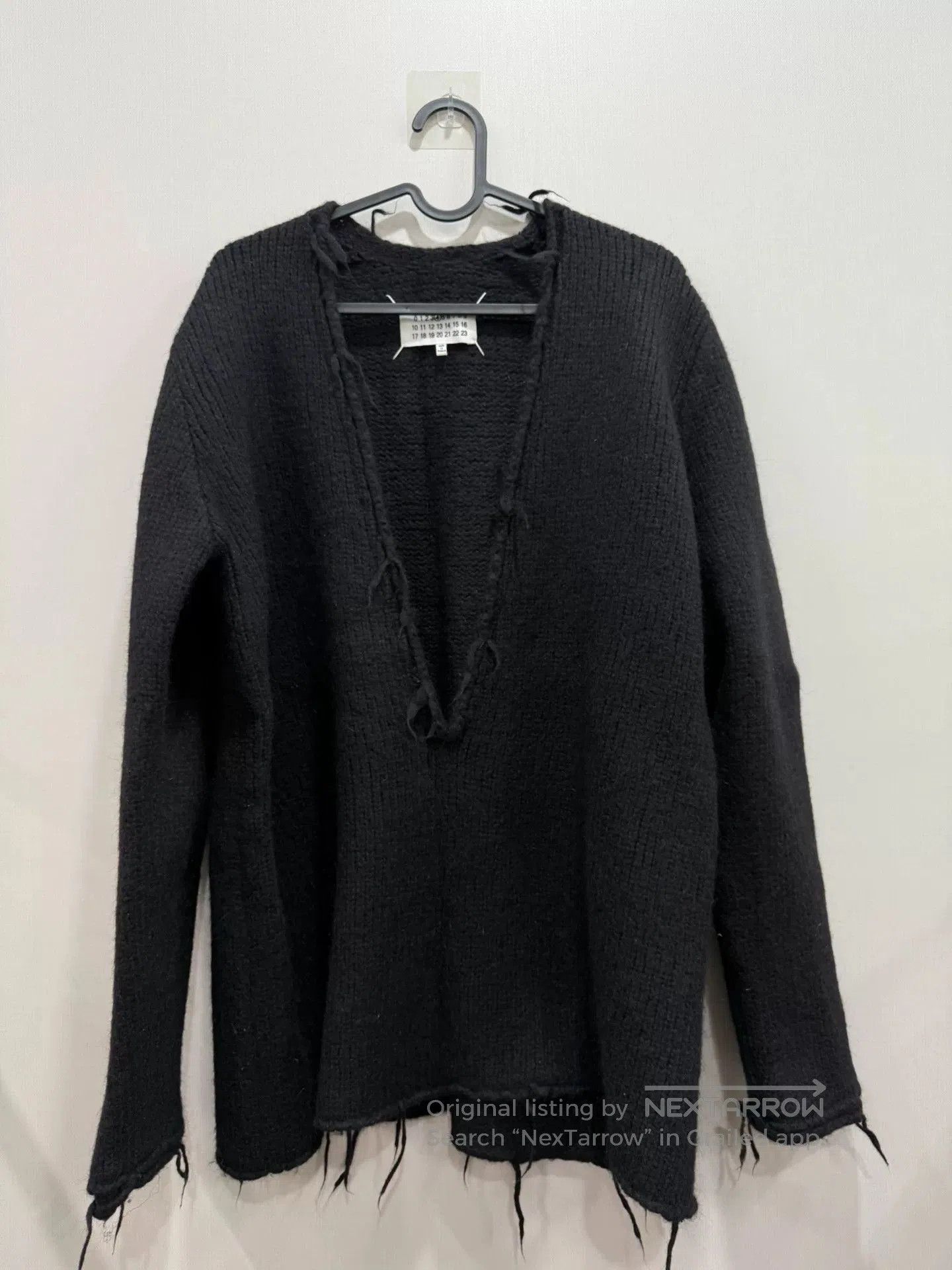 Maison Margiela Maison Margiela Black Knit Sweater L. Size US L / EU 52-54 / 3 - 1 Thumbnail