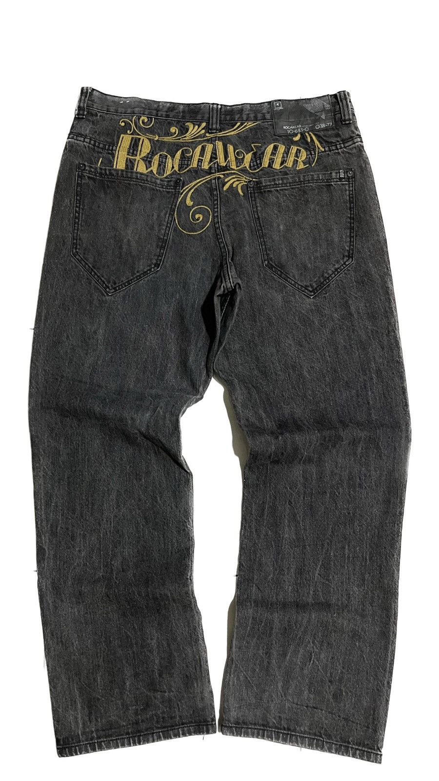 JNCO × Rocawear Vintage Y2K Rocawear Baggy Spellout Jnco Style Jeans Size US 38 / EU 54 - 2 Thumbnail