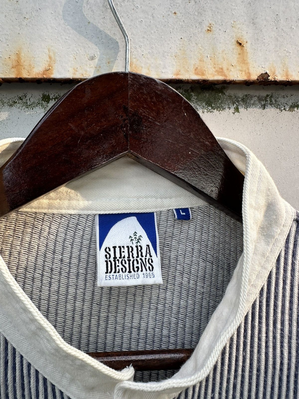 Sierra Designs 👹Vintage Sierra Design Chore Blue Striped Jacket Size US L / EU 52-54 / 3 - 9 Thumbnail