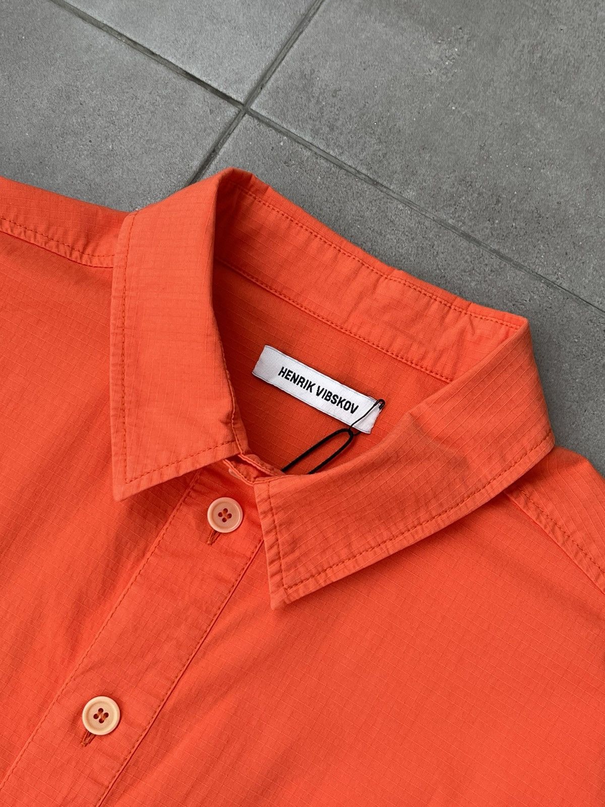 Henrik Vibskov !DS! SS23 Henrik Vibskov Flame Orange Cargo Shirt Size US XL / EU 56 / 4 - 21 Thumbnail