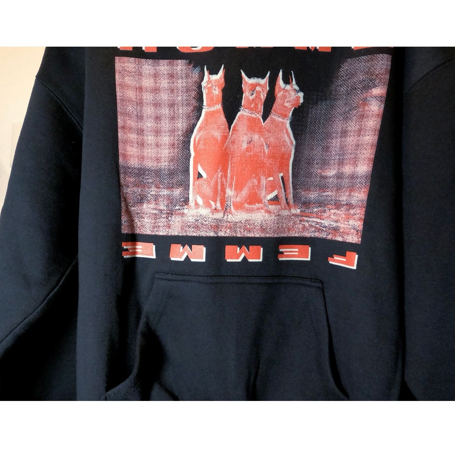 Homme + Femme La •NEW• Homme+Femme LA • Doberman Triplets Black Hoodie • MED Size US M / EU 48-50 / 2 - 9 Thumbnail