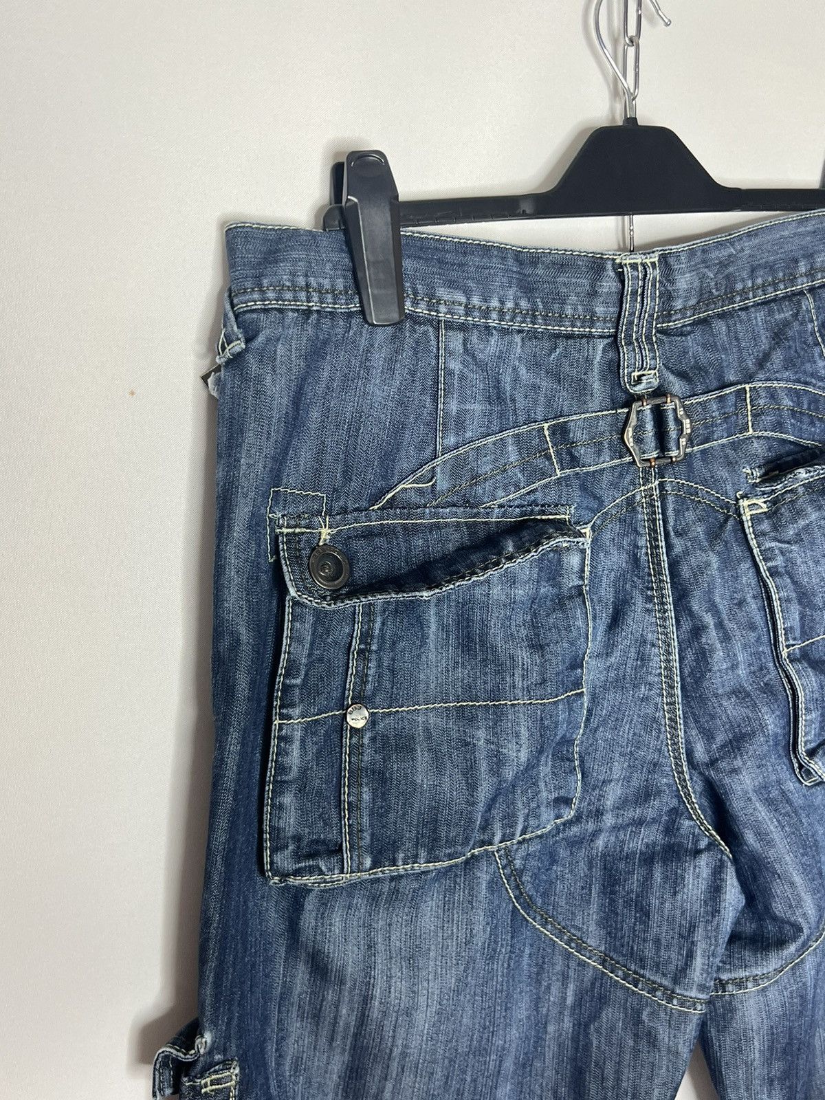 Other 🔥 Vintage 883 Police Crazy Multi Pocket Cargo Denim Jeans 🔥 Size US 36 / EU 52 - 10 Thumbnail