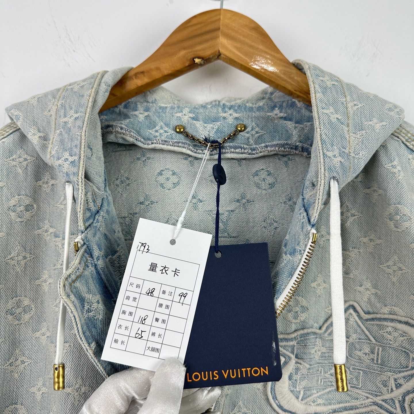 Louis Vuitton Louis Vuitton NBA Limited Full Logo Denim Jacket Size US XXS / EU 40 - 3 Thumbnail
