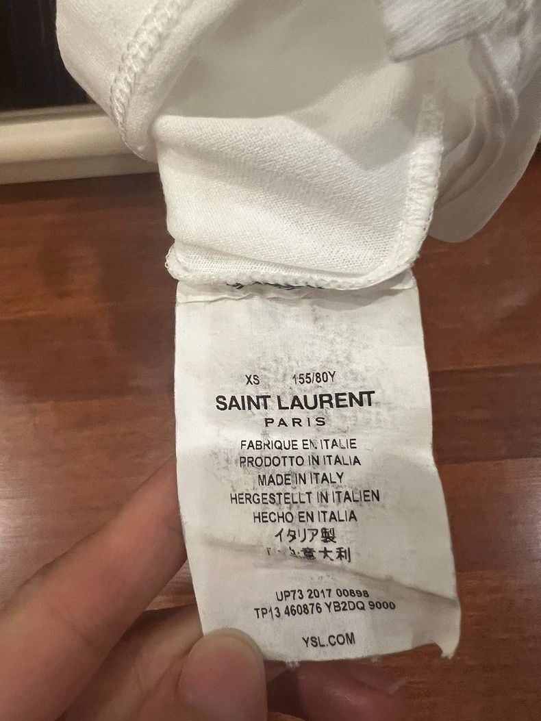 Yves Saint Laurent Saint Laurent Classic logo white T-shirt 2502-Nextarrow Size US XS / EU 42 / 0 - 5 Thumbnail