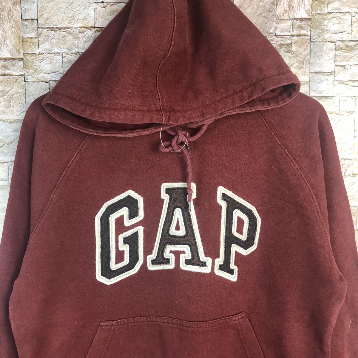 Gap Gap Maroon vintage Hoodie sweatshirt #A27 Size US XS / EU 42 / 0 - 5 Thumbnail