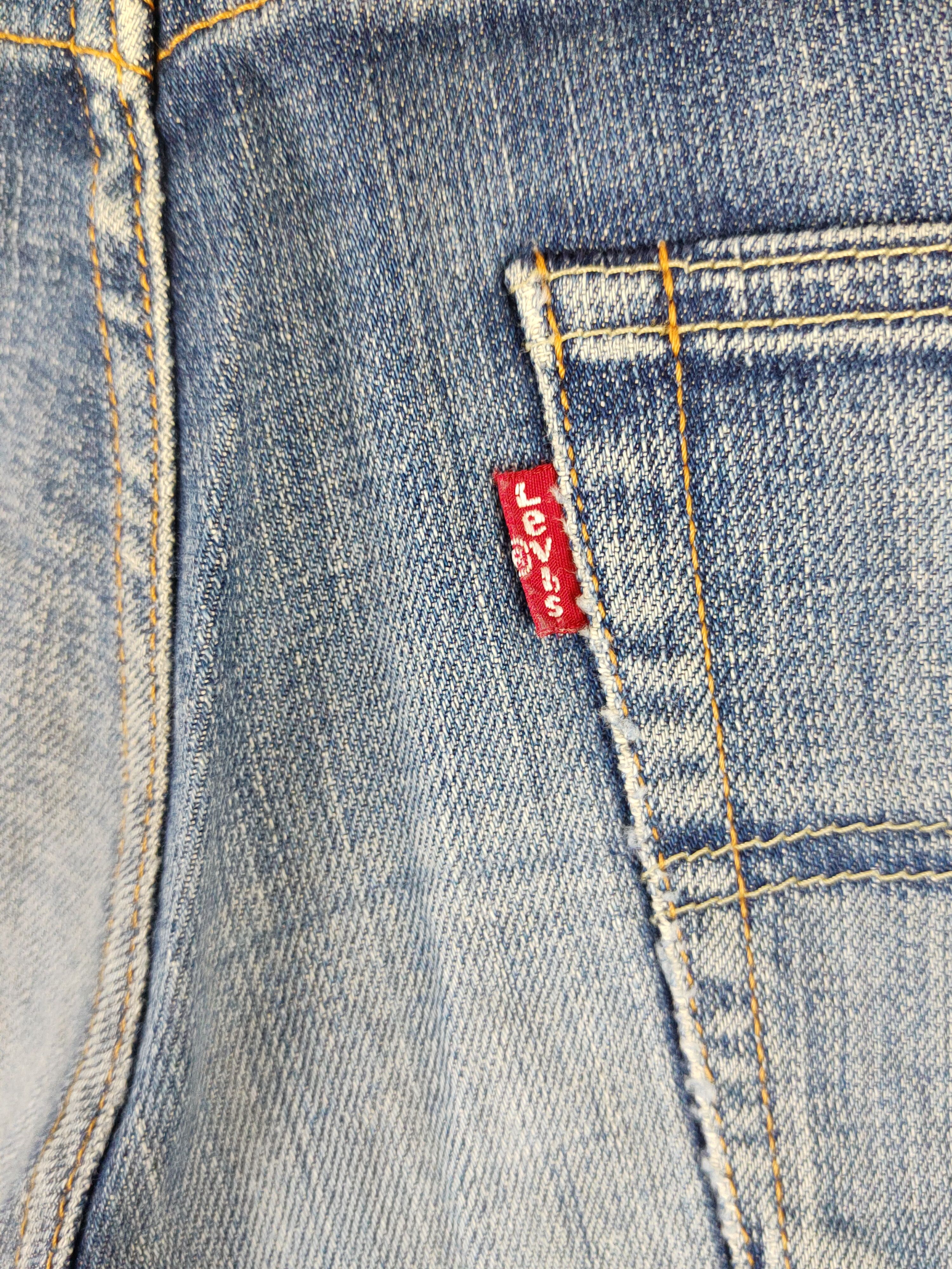 Japanese Brand Levi's Blue Faded Distressed Ripped Skinny Jeans #S1832 Size US 33 - 9 Thumbnail