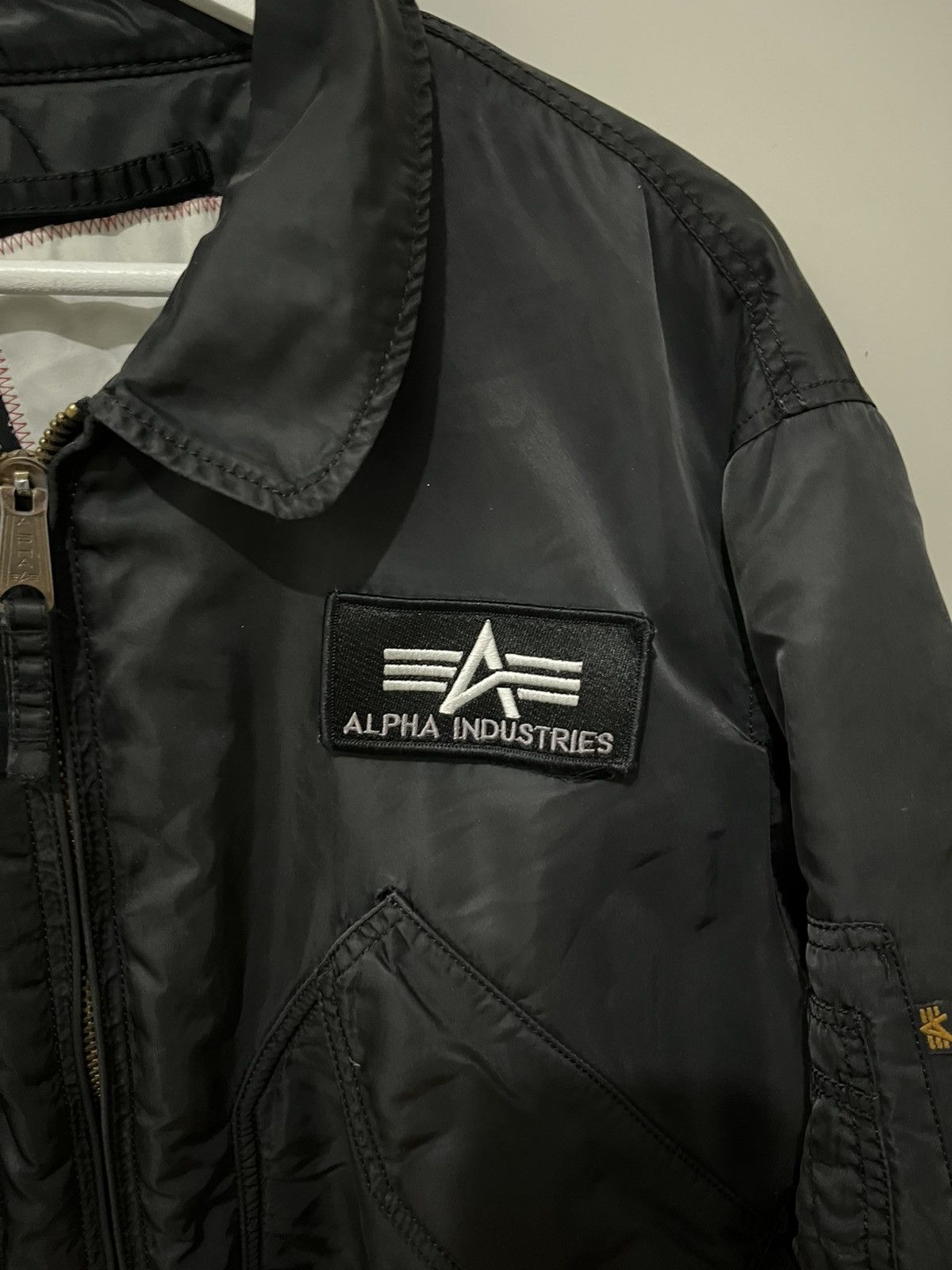 Alpha Industries × Vintage Vintage Alpha Industries Jacket Bomber Size US L / EU 52-54 / 3 - 3 Thumbnail