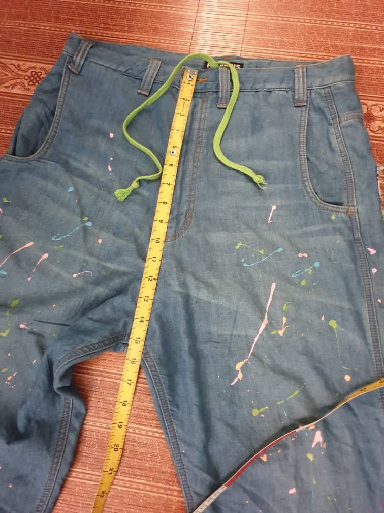 Issey Miyake 💥Frapbois splash paint art Issey miyake denim pant Size US 33 - 12 Thumbnail