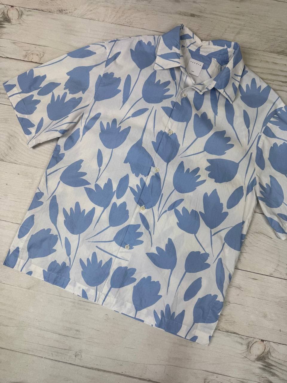 Sandro Sandro Short Sleeve Shirt Button Up Size US S / EU 44-46 / 1 - 3 Thumbnail