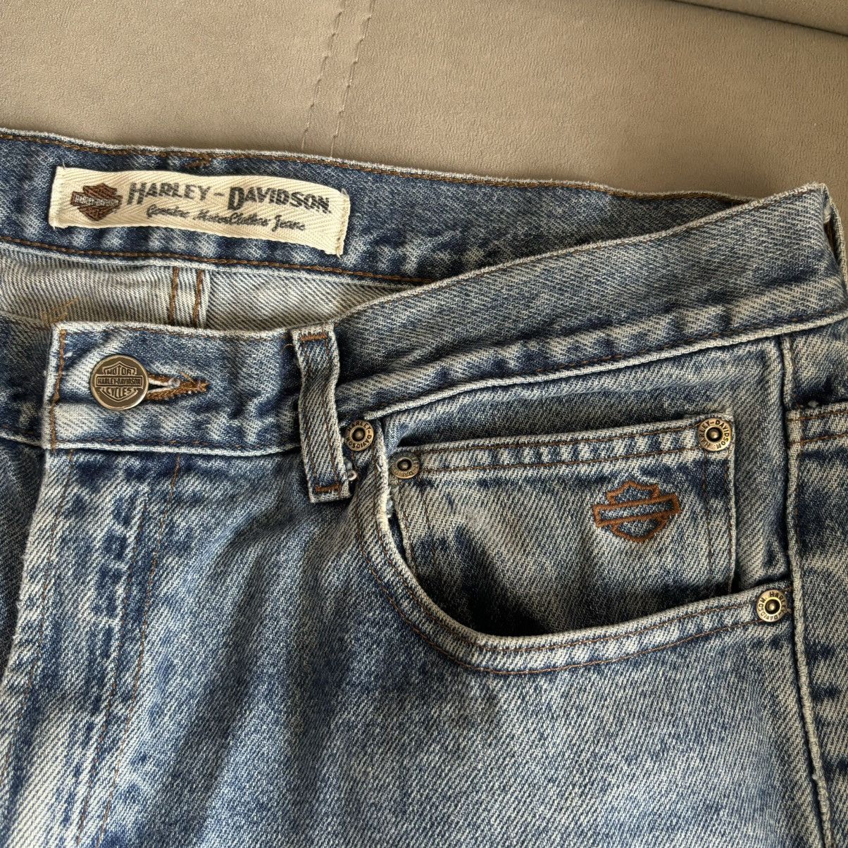 Harley Davidson × Vintage Vintage Y2K Harley Davidson Denim Jeans 34/36 Size US 34 / EU 50 - 3 Thumbnail