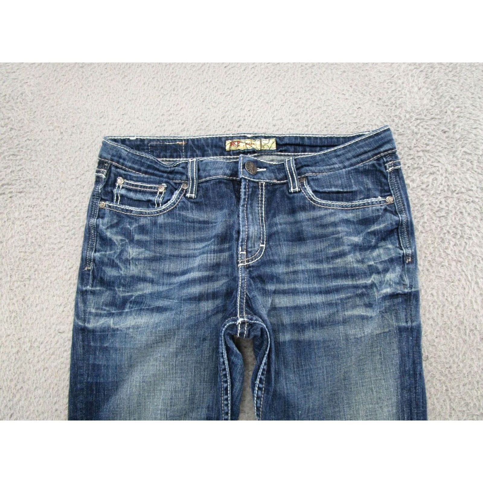 Vintage Buckle BKE Jeans Bootcut 31 Womens Blue Stretch Denim Flap Pocket Y2K Read Tag Size 31x31.5 Size 24" / US 00 / IT 34 - 3 Thumbnail