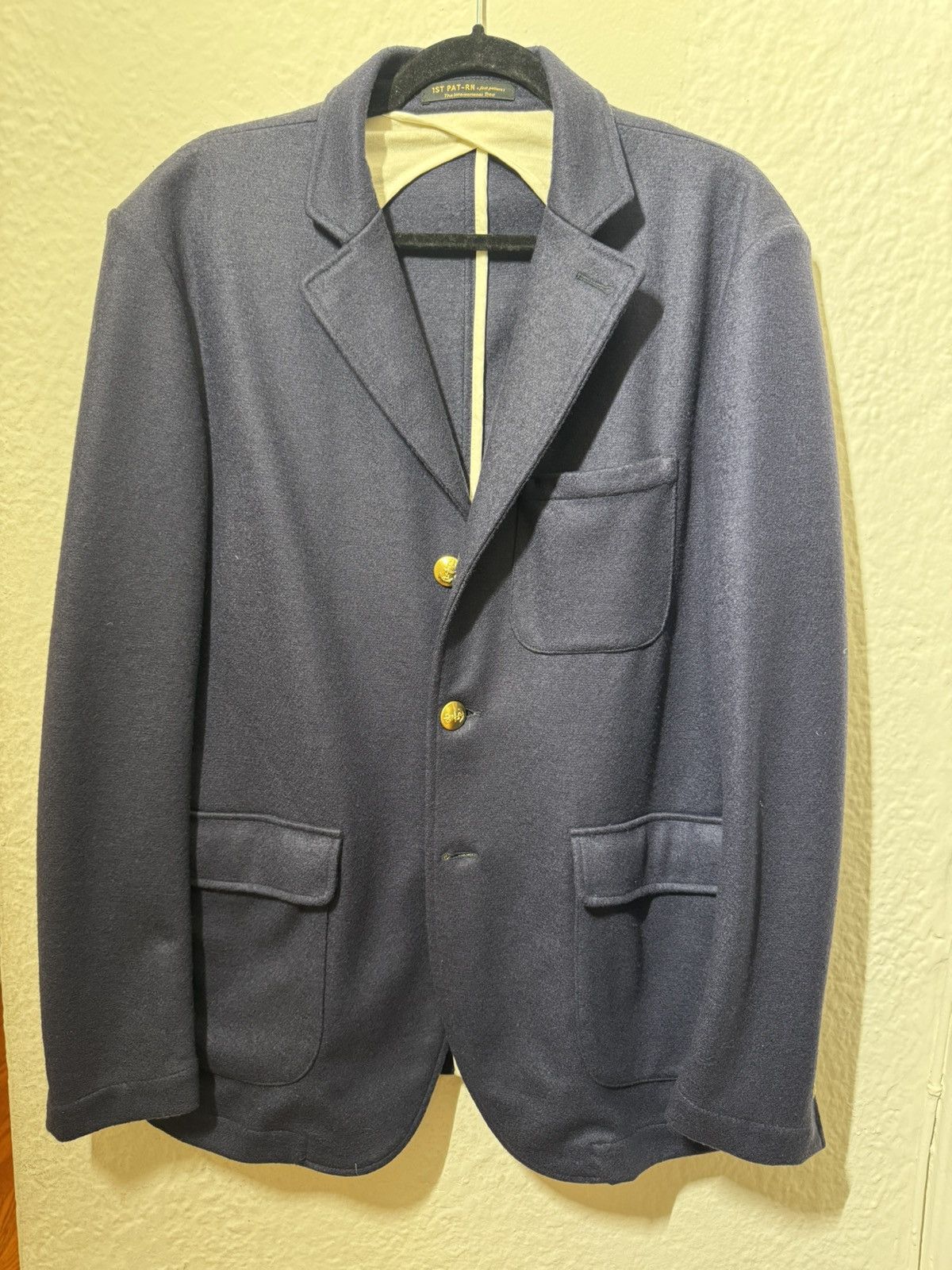 1ST PAT-RN 1STPAT-RN VITTORIO VENETO "MELTON DI MAGLIA" PURE WOOL - XXL Size 44R - 1 Thumbnail