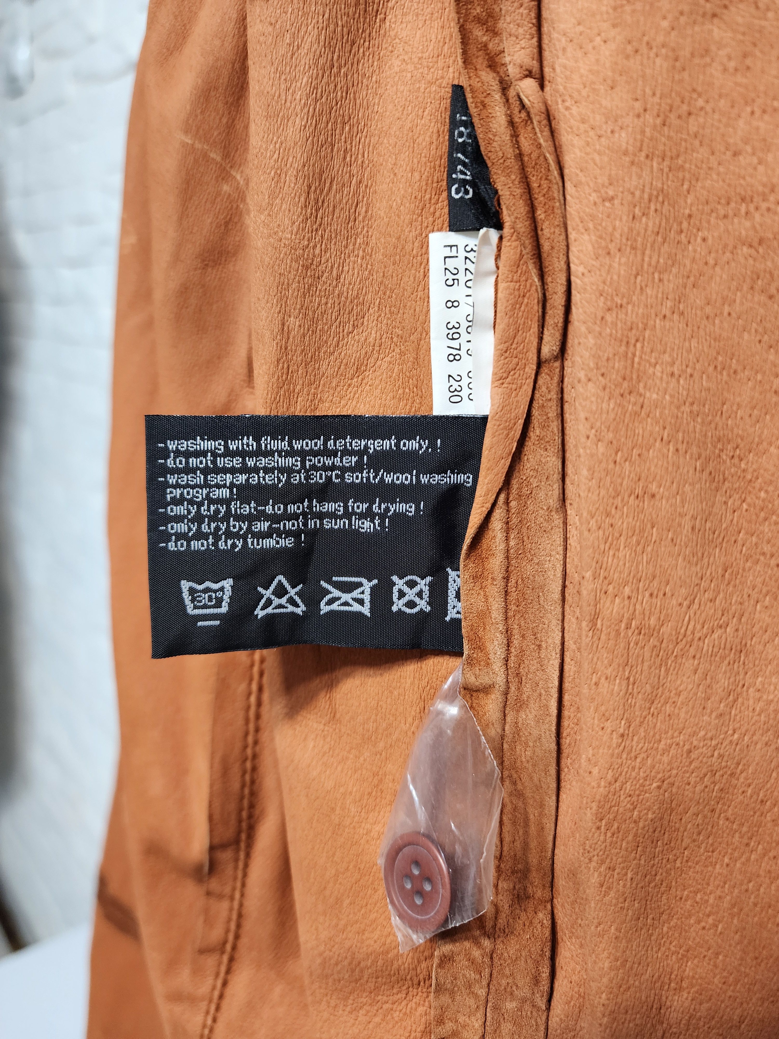 Genuine Leather Brown Suede Leather Skirt: Button Front, 30" Waist Size 30" / US 8 / IT 44 - 9 Thumbnail