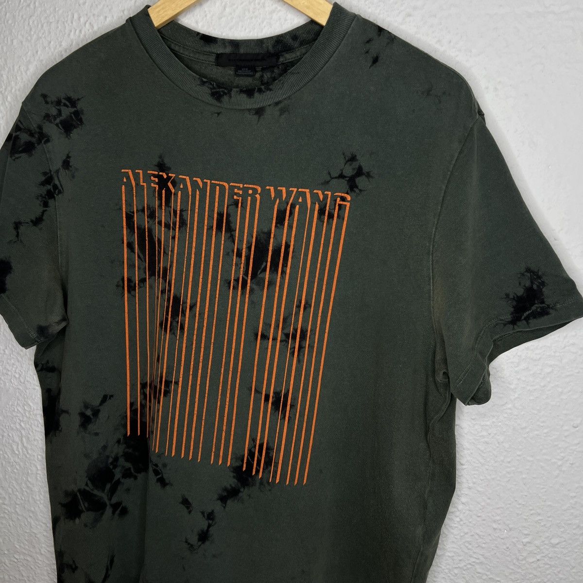 Alexander Wang Alexander Wang Tshirt Tee Tie Dye Barcode Camo Print Green Size US M / EU 48-50 / 2 - 3 Thumbnail