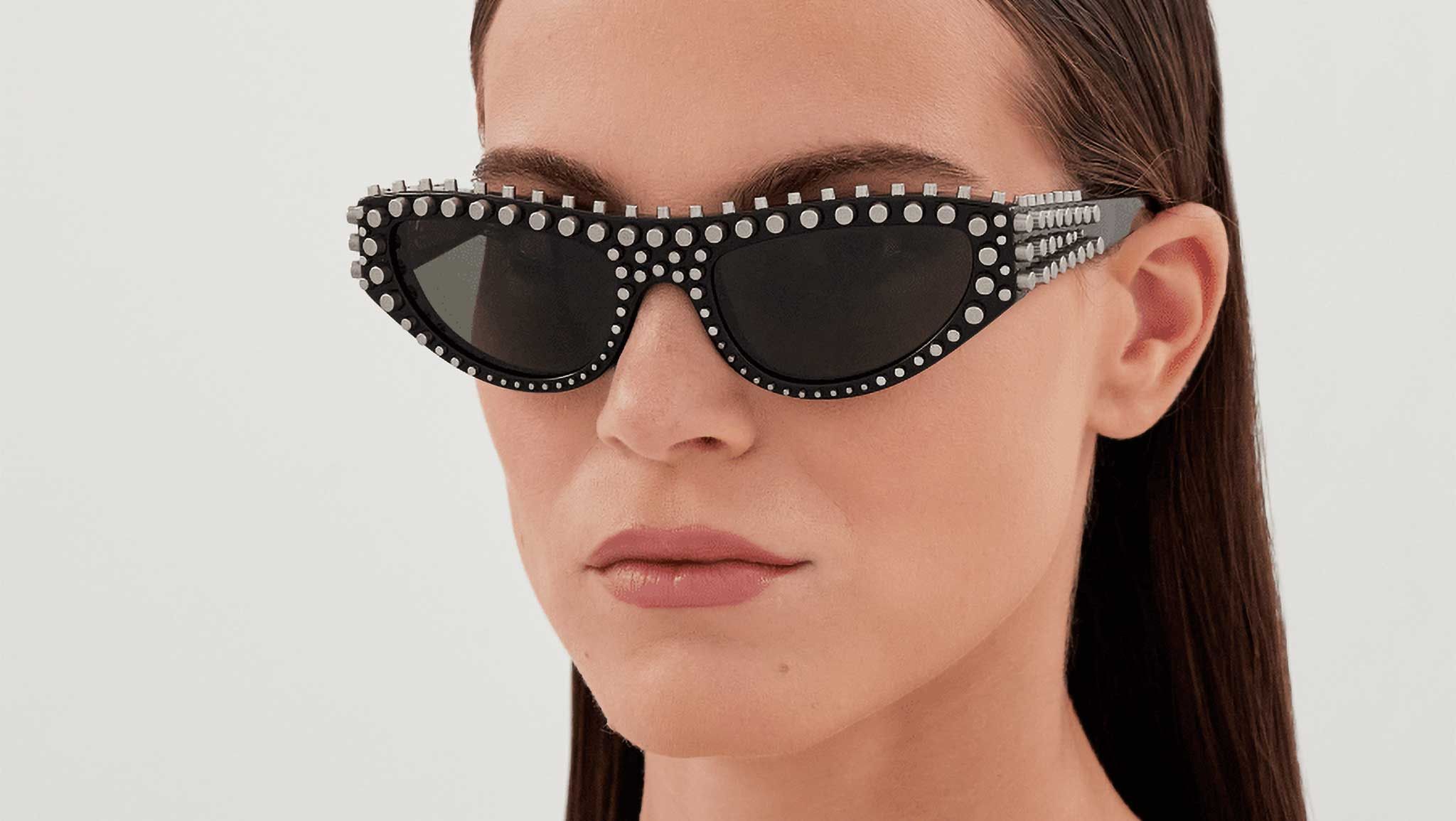 Gucci Gucci GG1919S 004 Sunglasses Havana Cat Eye Frame Size ONE SIZE - 3 Thumbnail