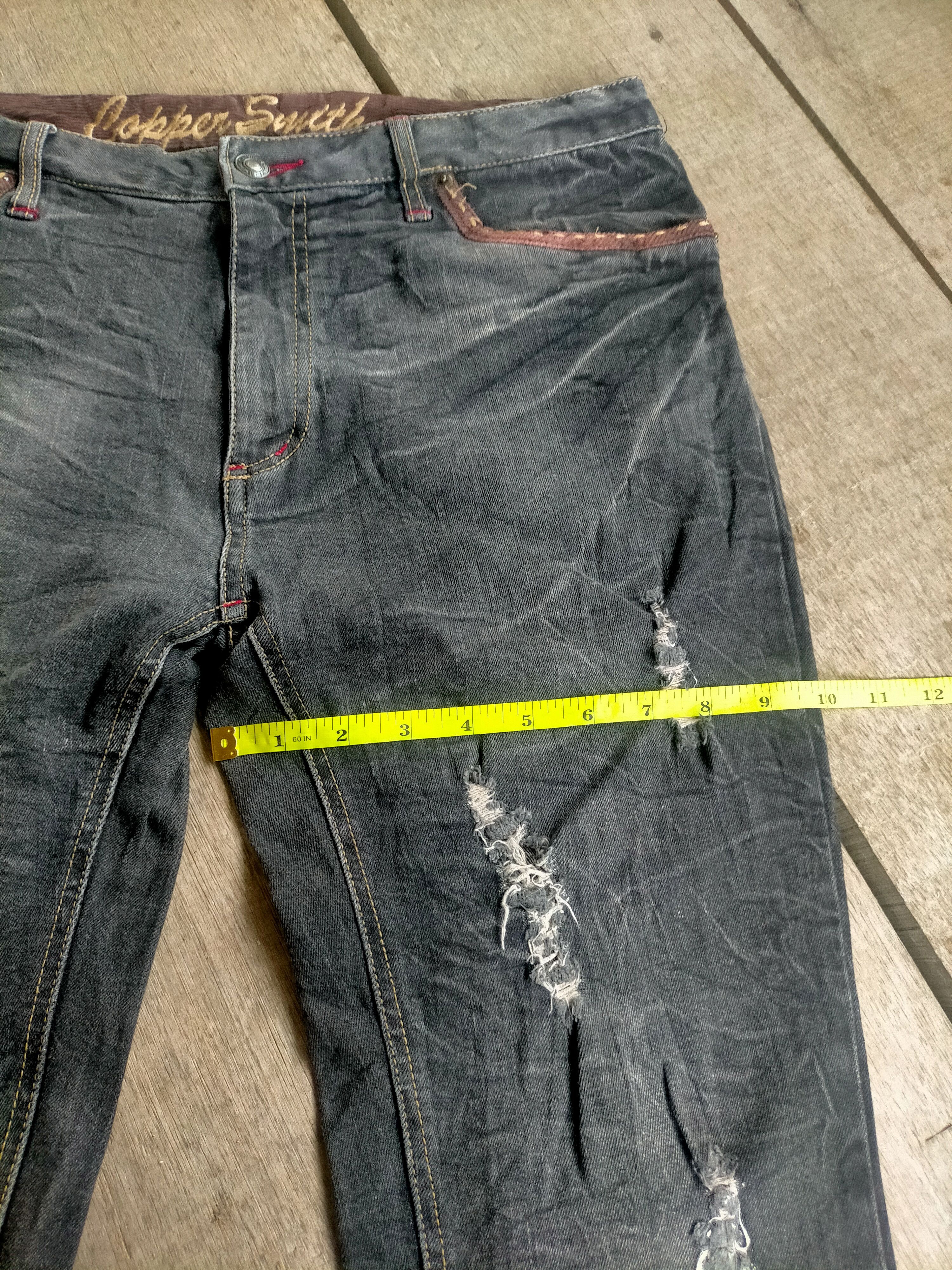 If Six Was Nine × Le Grande Bleu (L.G.B.) × Tornado Mart 🔥 Flare 🔥 Insane Mudwash Distressed Jeans Size US 32 / EU 48 - 7 Thumbnail