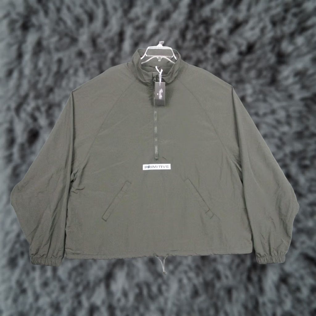 Primitive Primitive Skateboarding Jacket Mens L Green 1/4 Zip Windbreaker Nylon Casual Activewear Size US L / EU 52-54 / 3 - 1 Thumbnail