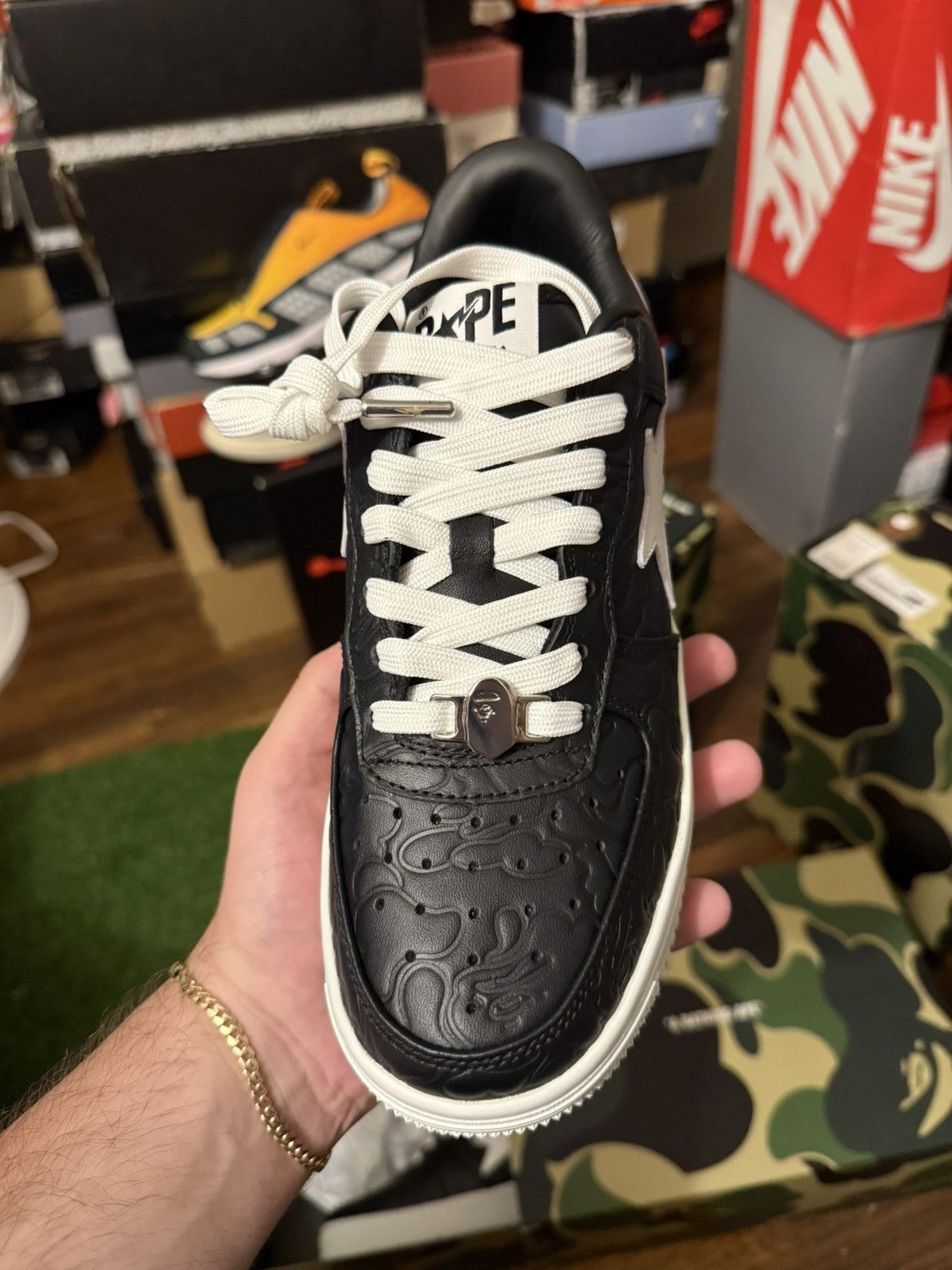 Bape Bapesta Black size 8 Size US 10 / EU 43 - 5 Thumbnail