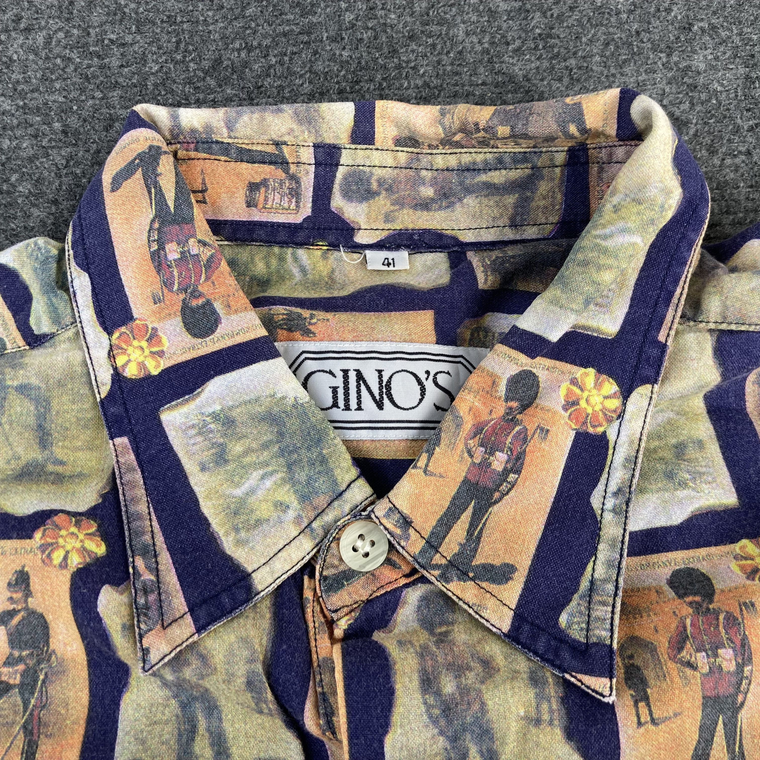 Vintage Vintage Gino's Long Sleeve Italy Shirt Size US M / EU 48-50 / 2 - 3 Thumbnail