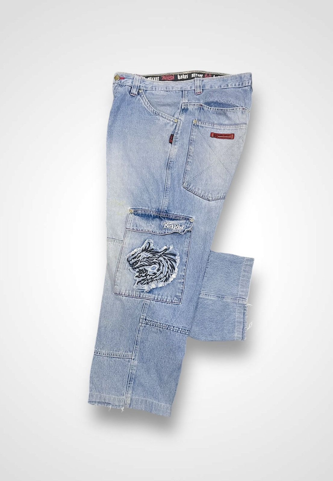 Japanese Brand Kakei Street Baggy Jeans (13) Size US 34 / EU 50 - 3 Thumbnail