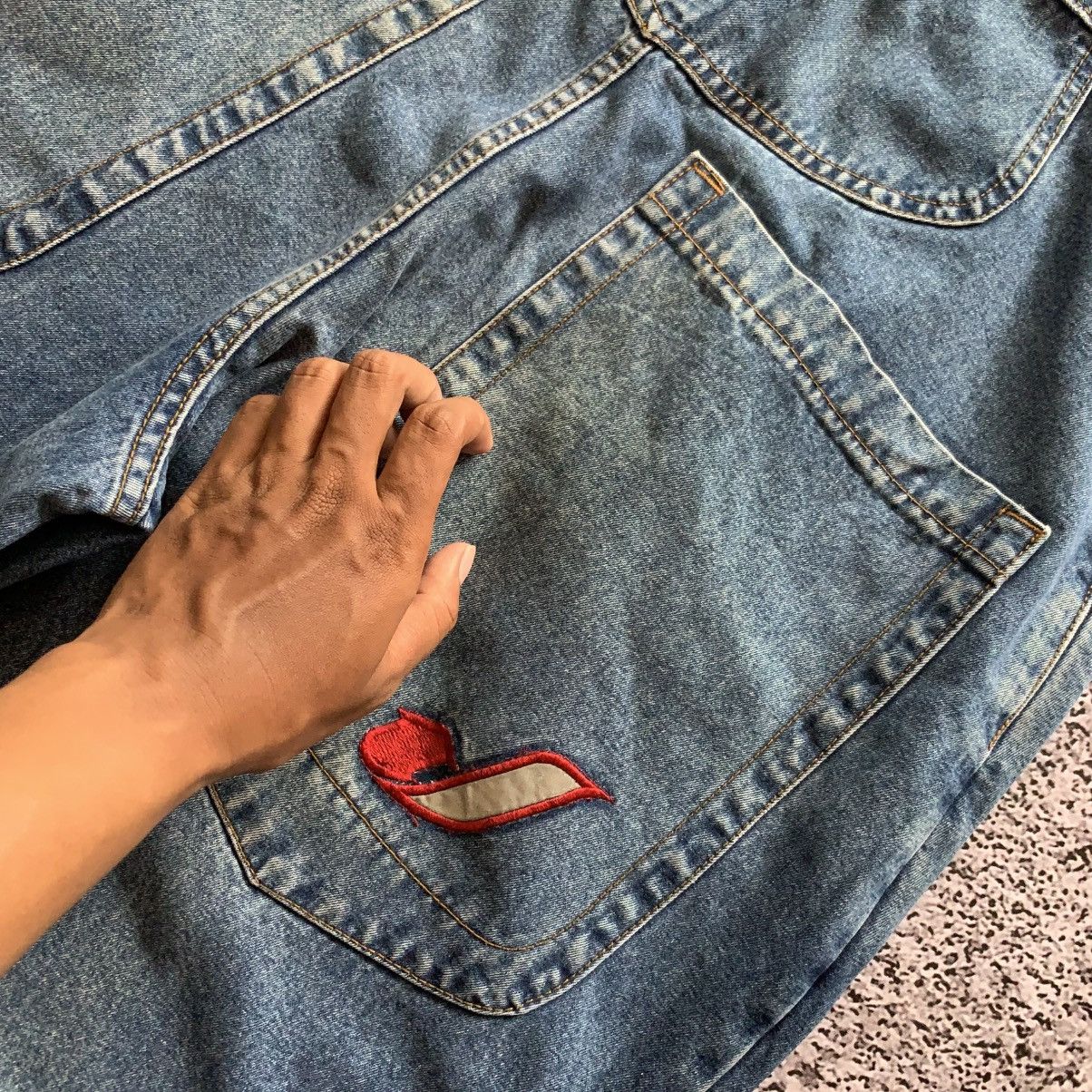 JNCO Y2K JNCO handy Man Big Pocket Reflective Baggy Denim Pants Size US 36 / EU 52 - 14 Thumbnail