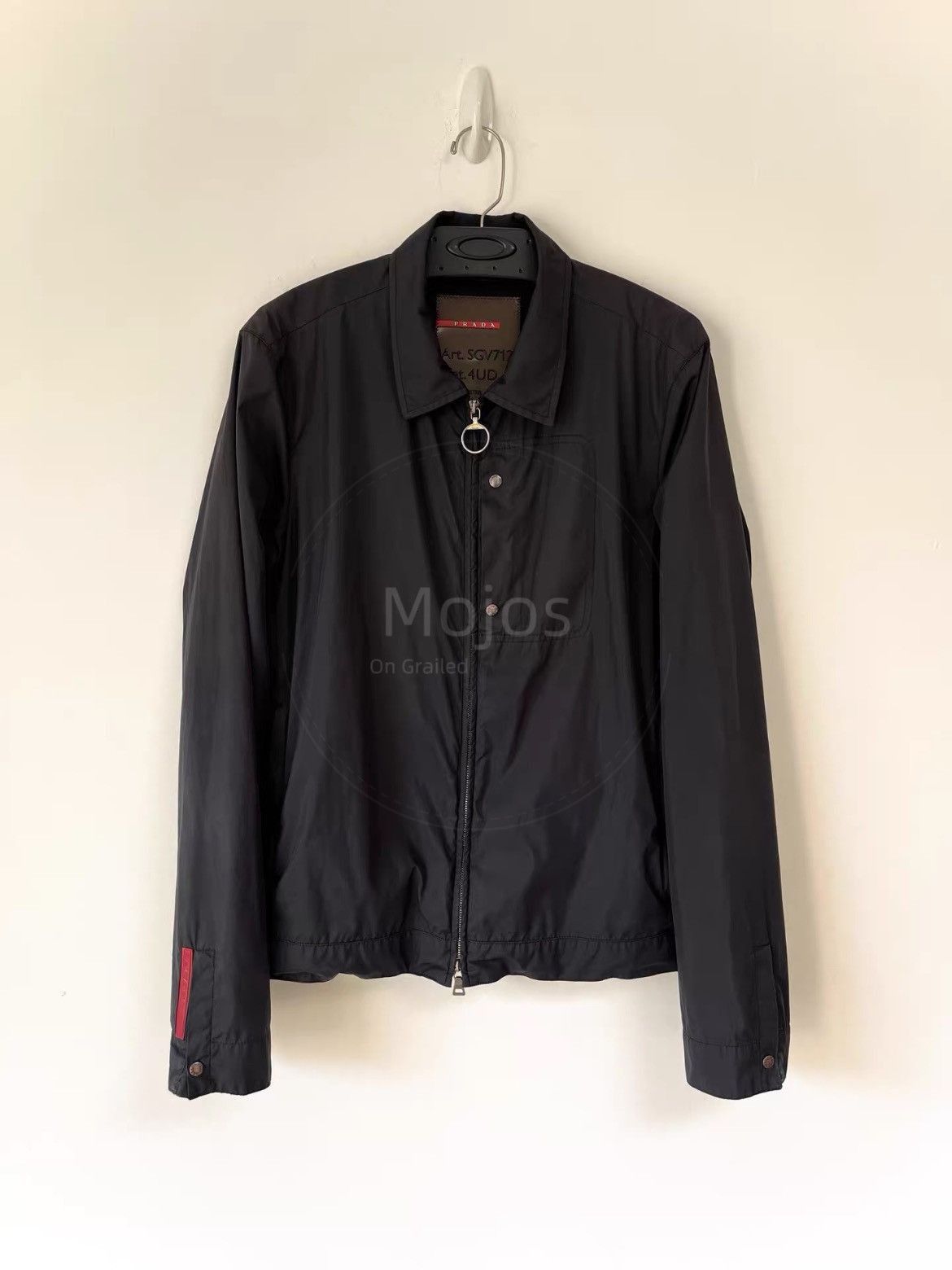 Sz 50 Prada Sports Vintage Sport Buckle Zip Jacket