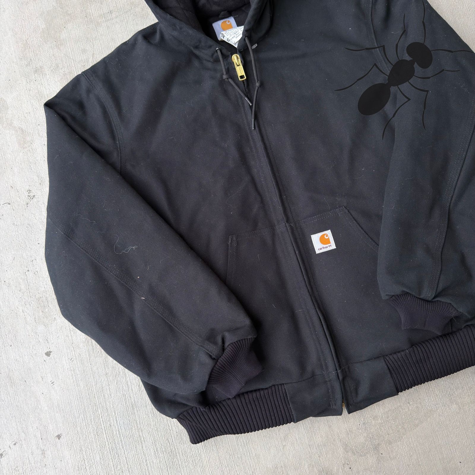 Carhartt × Vintage Carhartt J140 black hooded work wear jacket Size US M / EU 48-50 / 2 - 2 Thumbnail