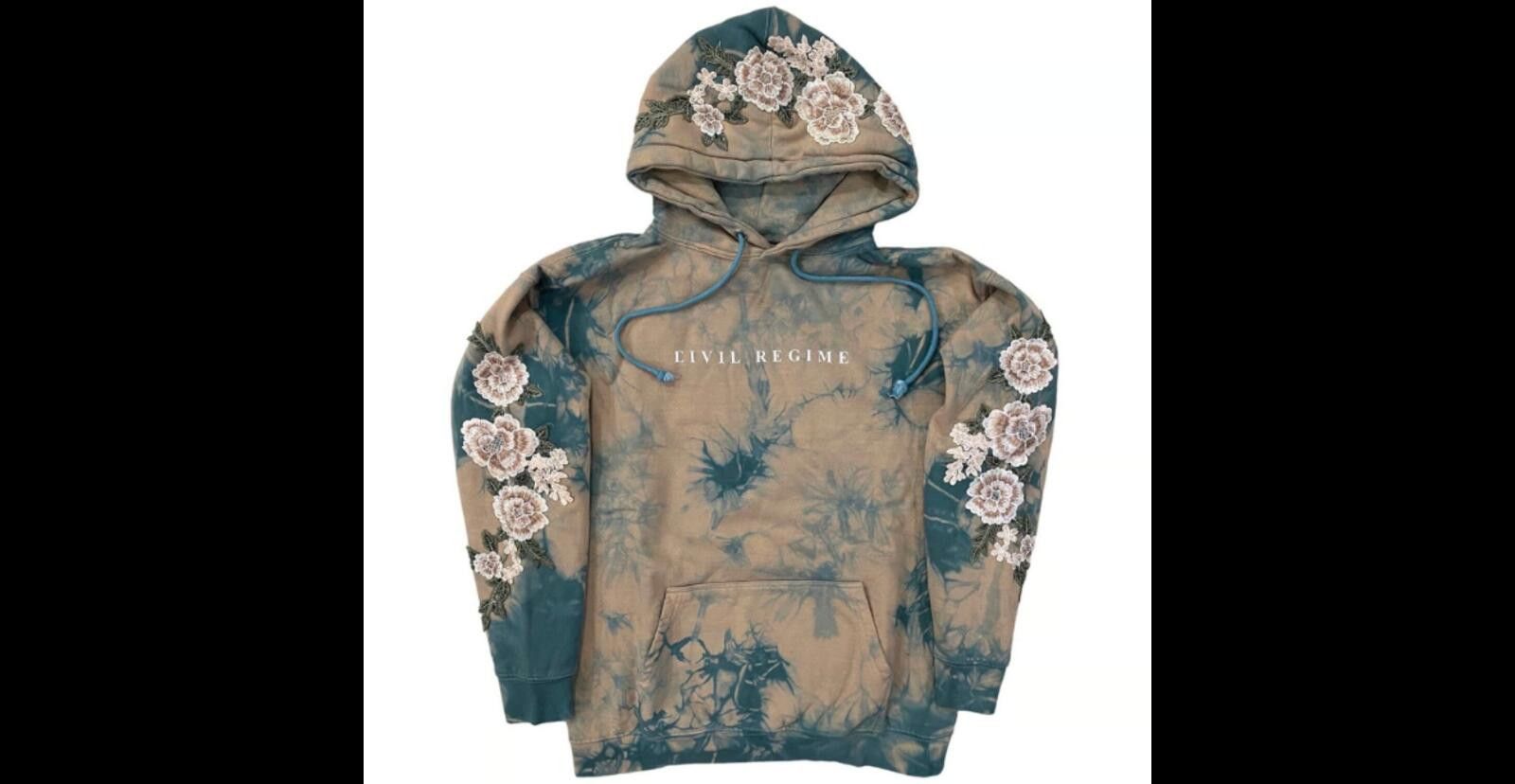 Civil Regime Civil Regime Tie-Dye Embroidered Roses Hoodie-Large Size US L / EU 52-54 / 3 - 1 Thumbnail