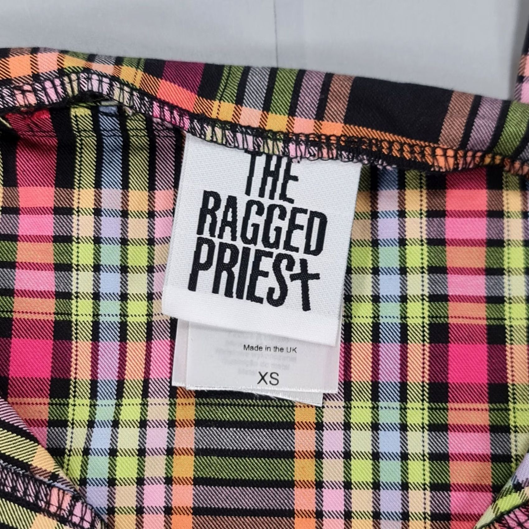The Ragged Priest The Ragged Priest Womens Dress Pink XS Tartan Plaid Zip Front Sleeveless Size XS / US 0-2 / IT 36-38 - 4 Thumbnail