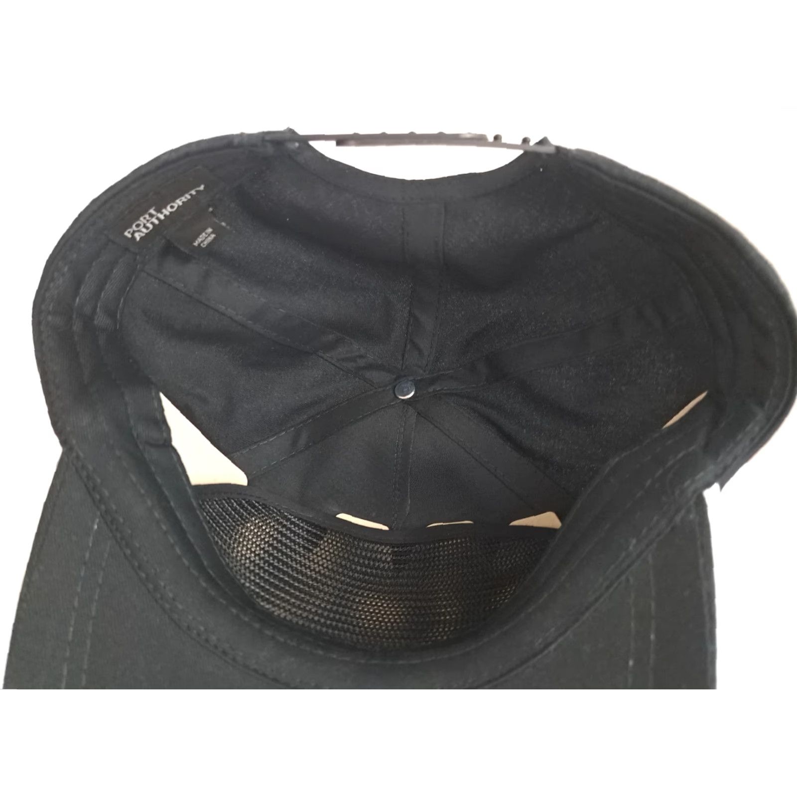 Port Authority Port Authority Black Adjustable Hat Unisex Adults Baseball Cap Cotton Sports Printed Solid Unused Size ONE SIZE - 4 Thumbnail