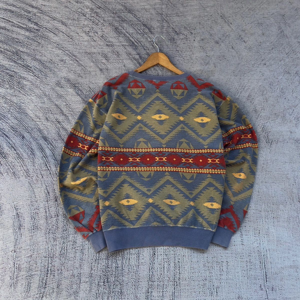 Polo Ralph Lauren VINTAGE 90’s POLO RALPH LAUREN AZTEC BEACON KNIT CREWNECK Size US XL / EU 56 / 4 - 3 Thumbnail