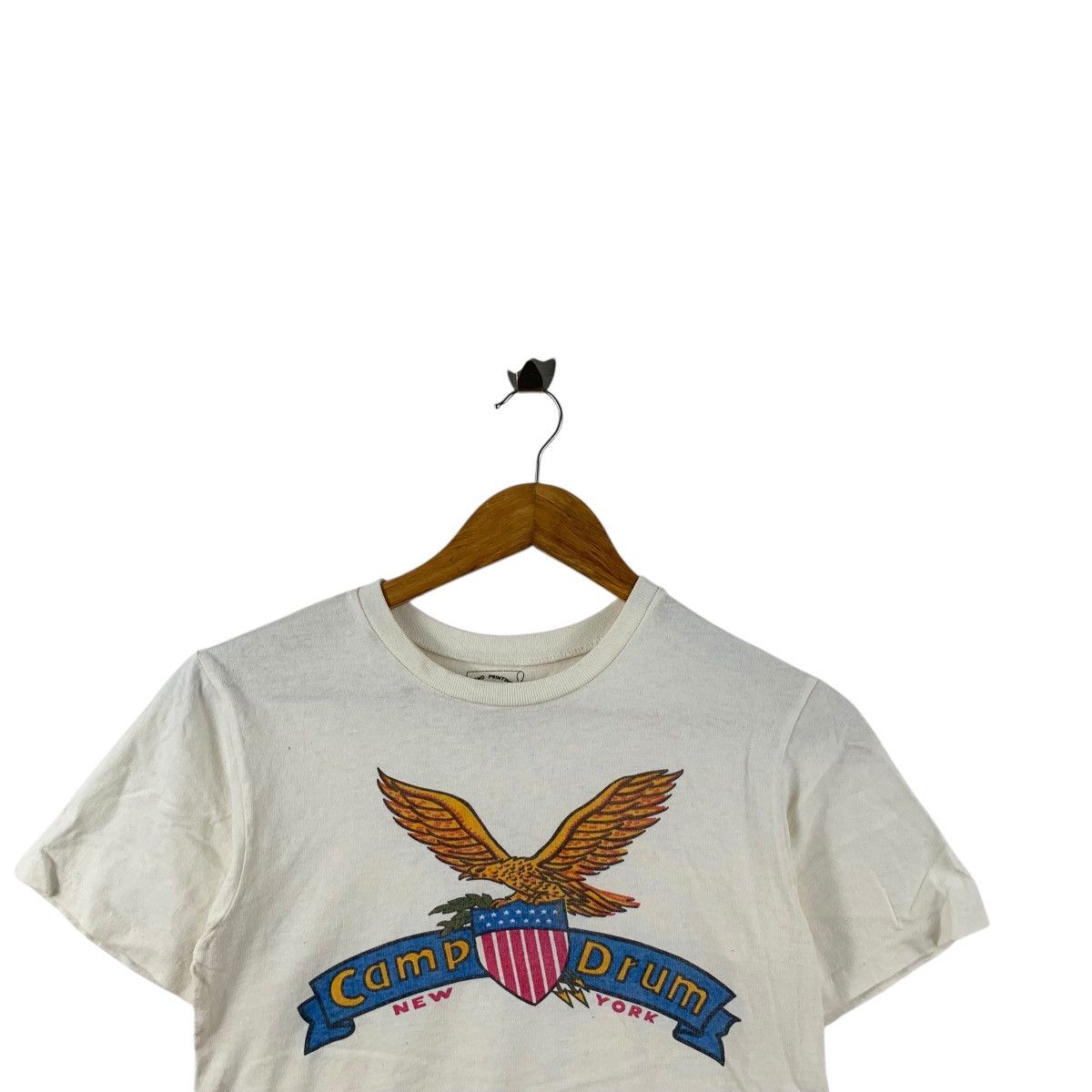 Vintage Vintage MIXTA HAND PRINTING Camp Drum New York Tee Shirt Top Size US XS / EU 42 / 0 - 2 Thumbnail
